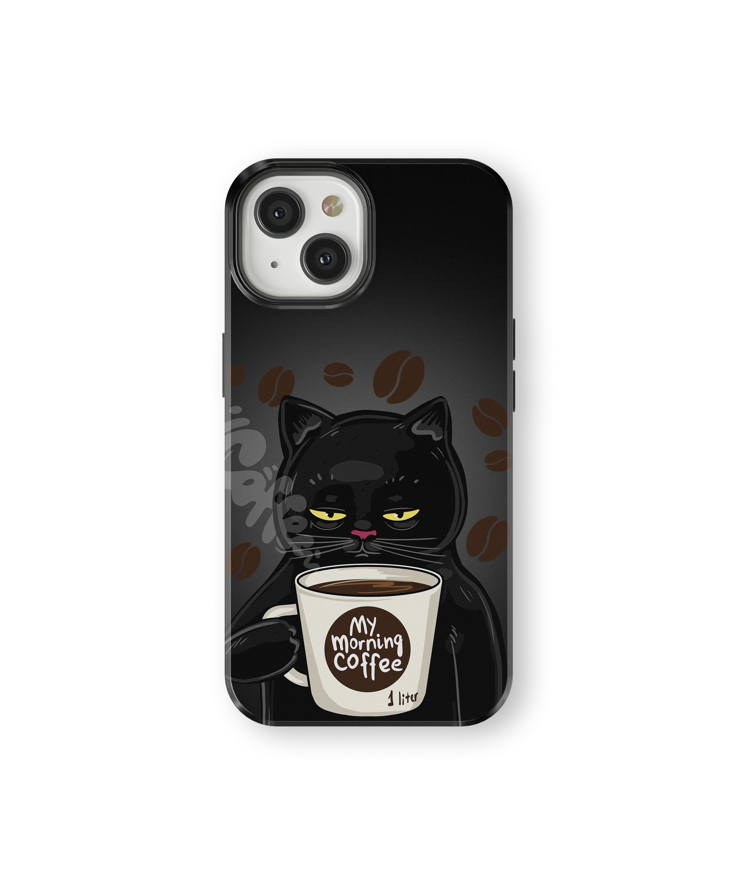 Coque iPhone Chat Café – Avant le café / Après le café