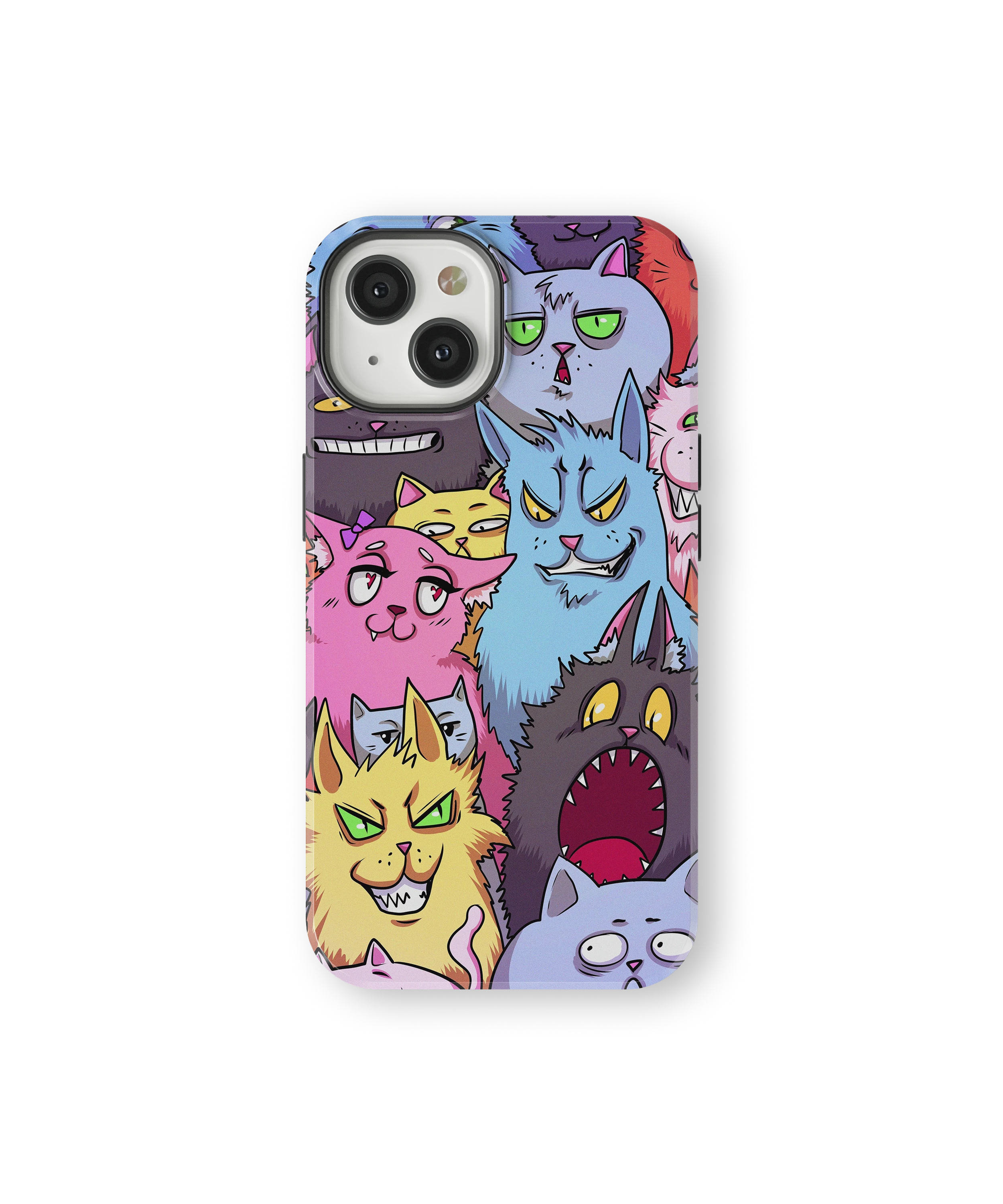 Coque iPhone – Design Chats Cartoon Colorés