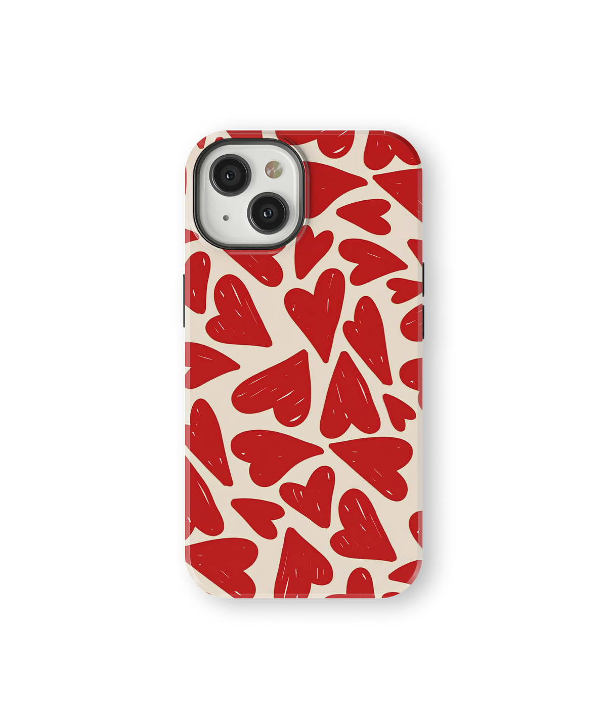 Coque iPhone – Design Cœurs rouges