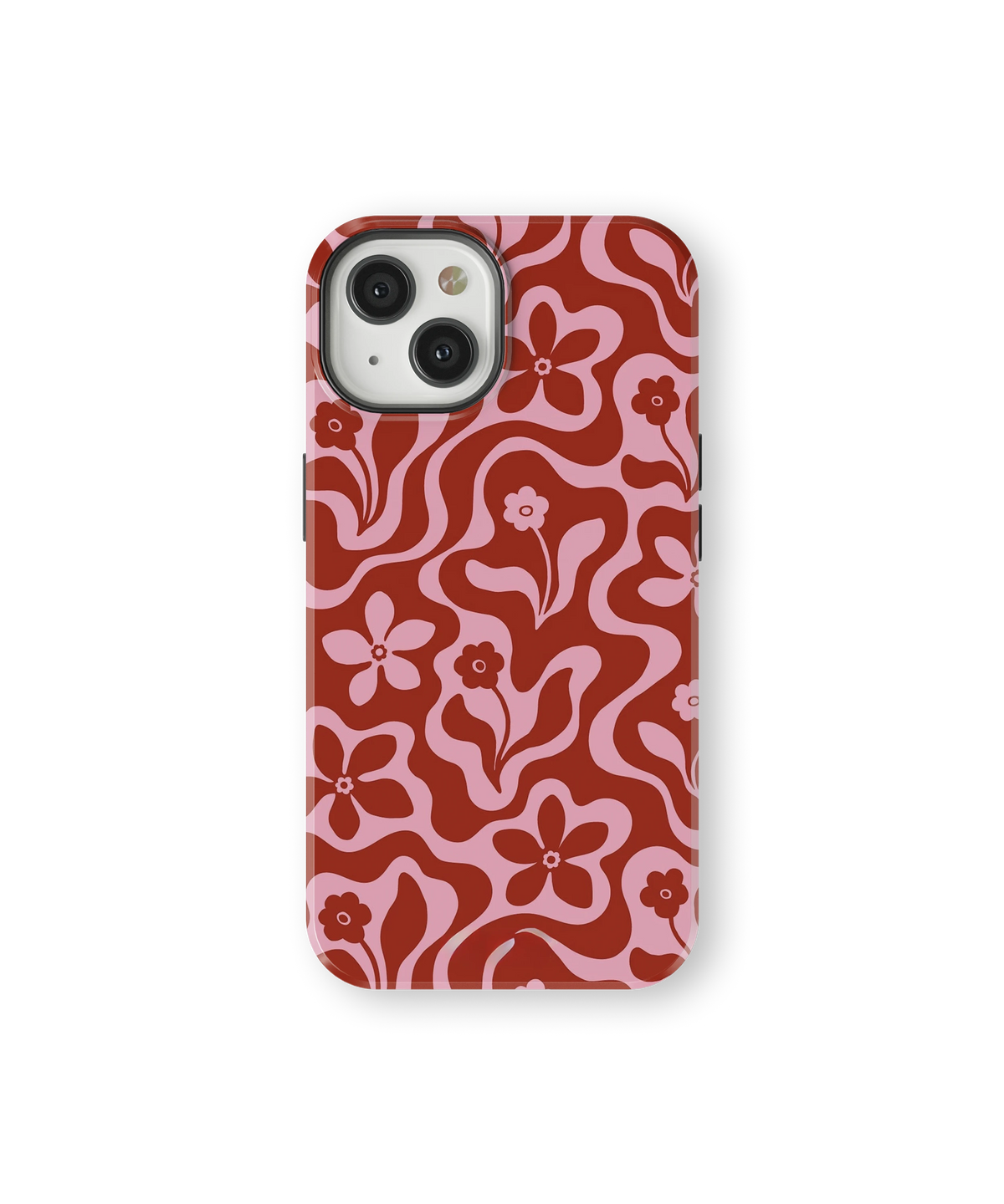 Coque iPhone Fleurie Vintage Rouge & Rose