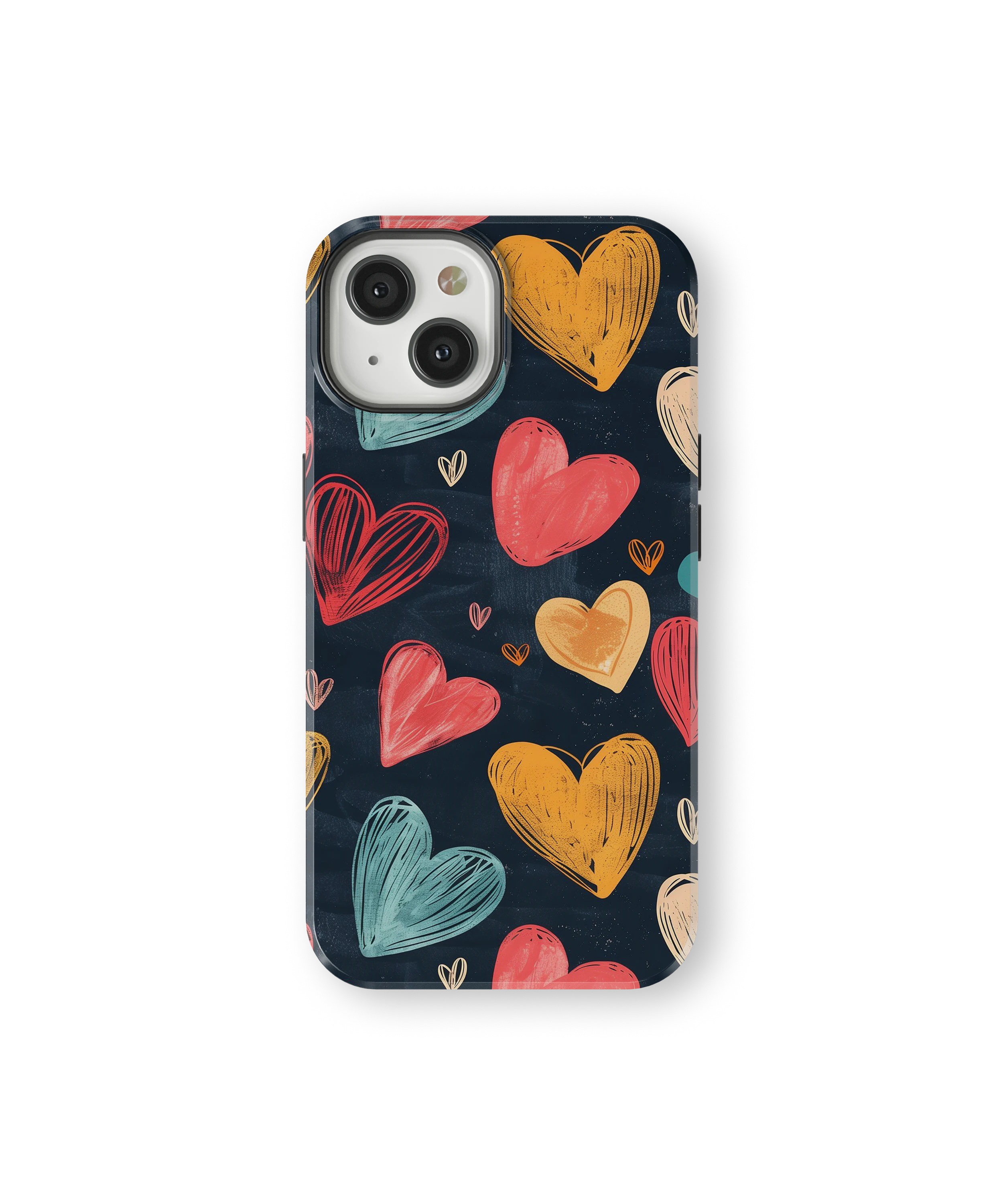 Coque iPhone – Design Cœurs Colorés