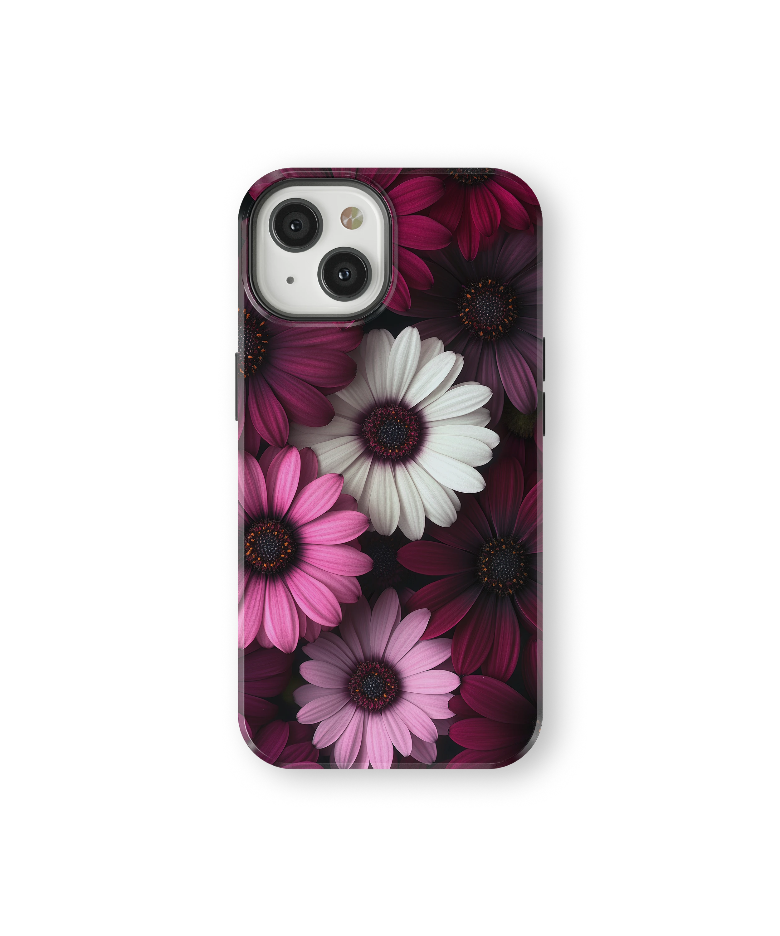Coque iPhone – Fleurs Élégantes Roses & Blanches