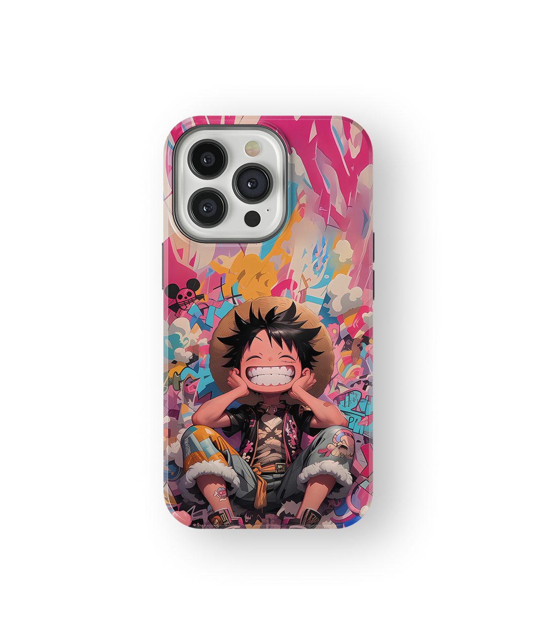 Coque iPhone Anime – Monkey D. Luffy Smile Coloré