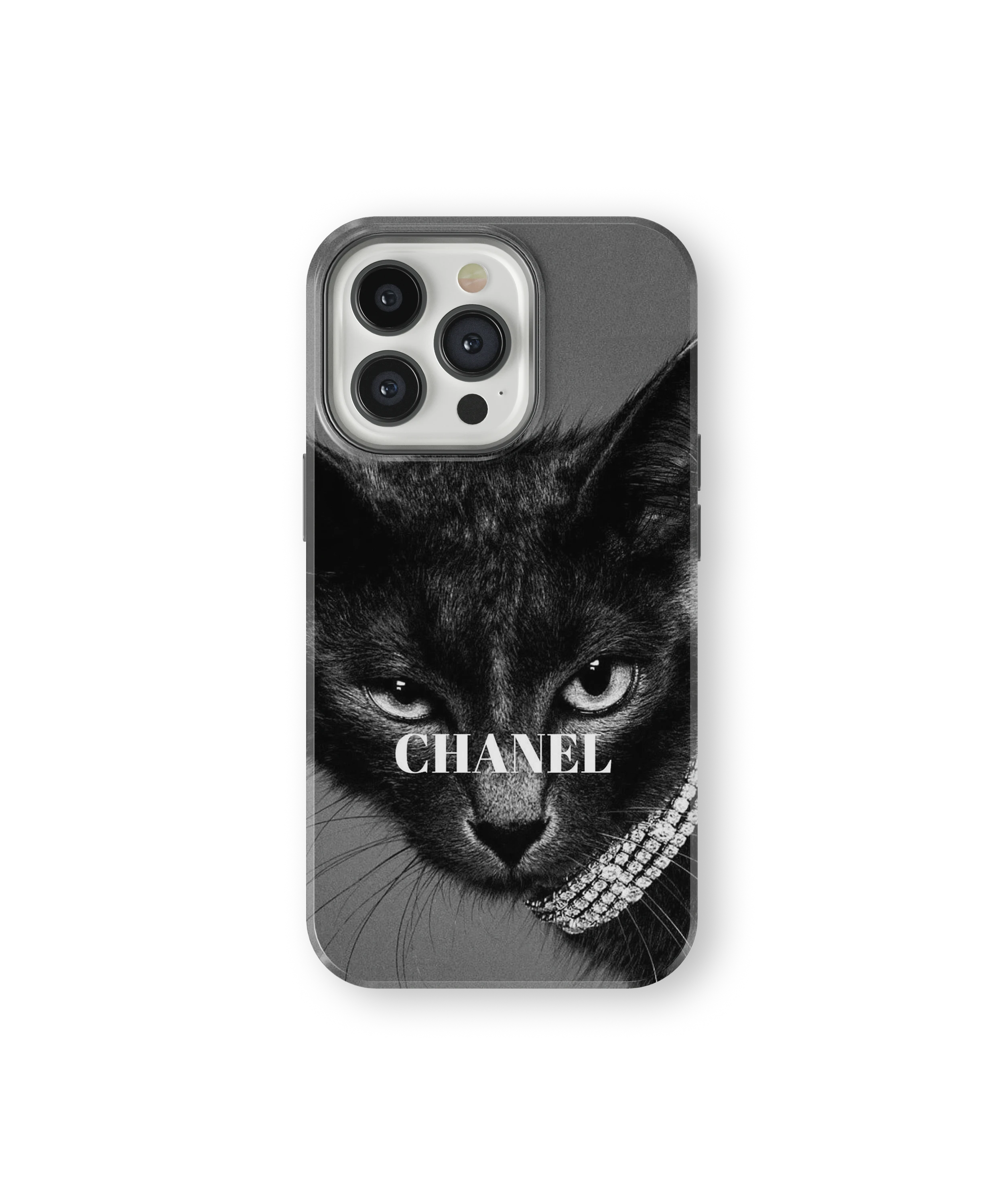 Coque iPhone – Chat Élégant Noir & Blanc Style Luxe