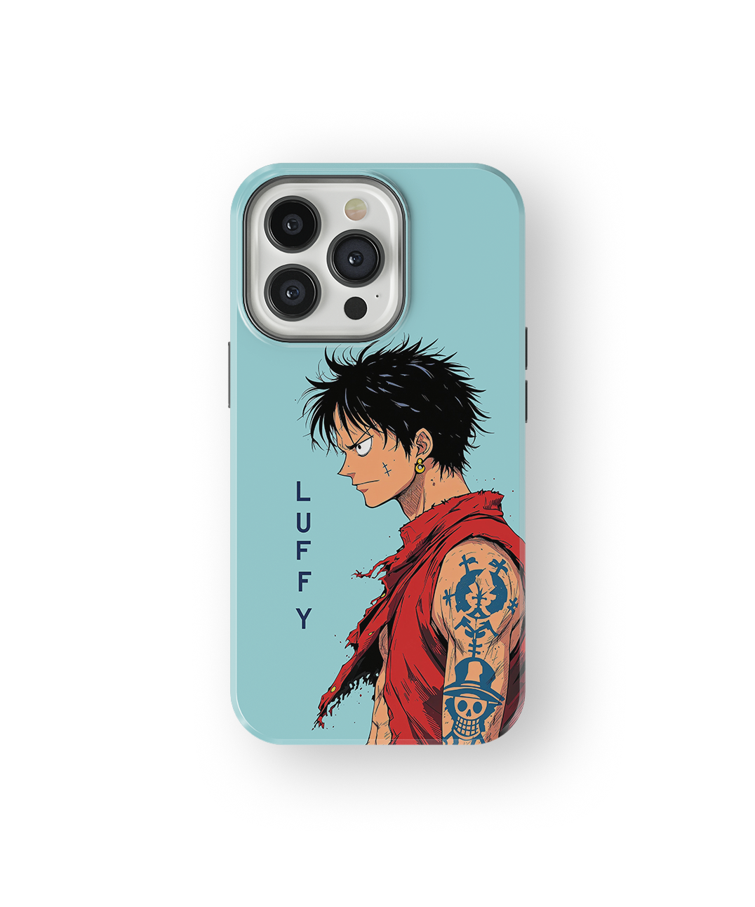 Coque iPhone Anime – Design Monkey D. Luffy Minimaliste