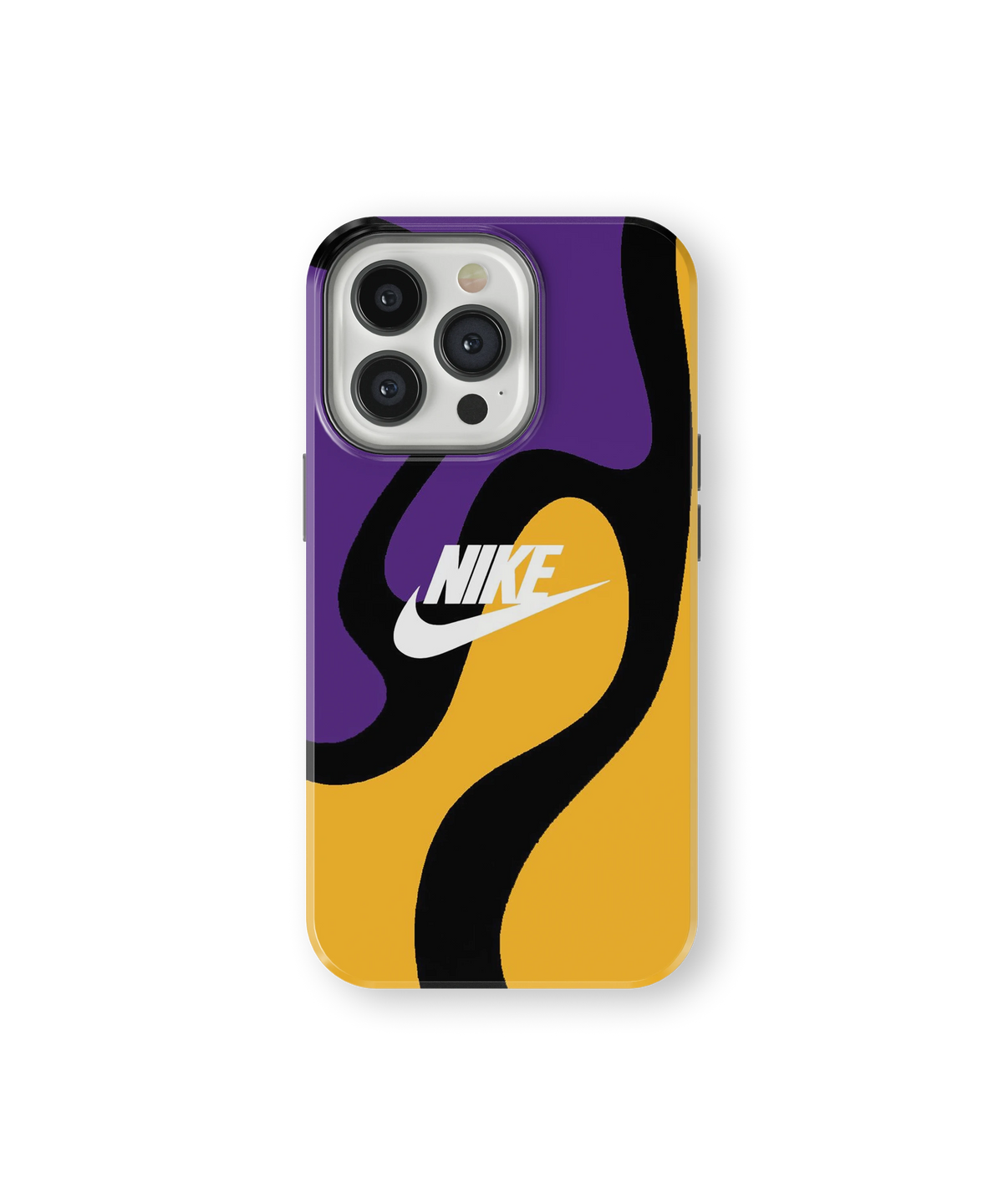 Coque iPhone Nike Abstract – Purple & Gold