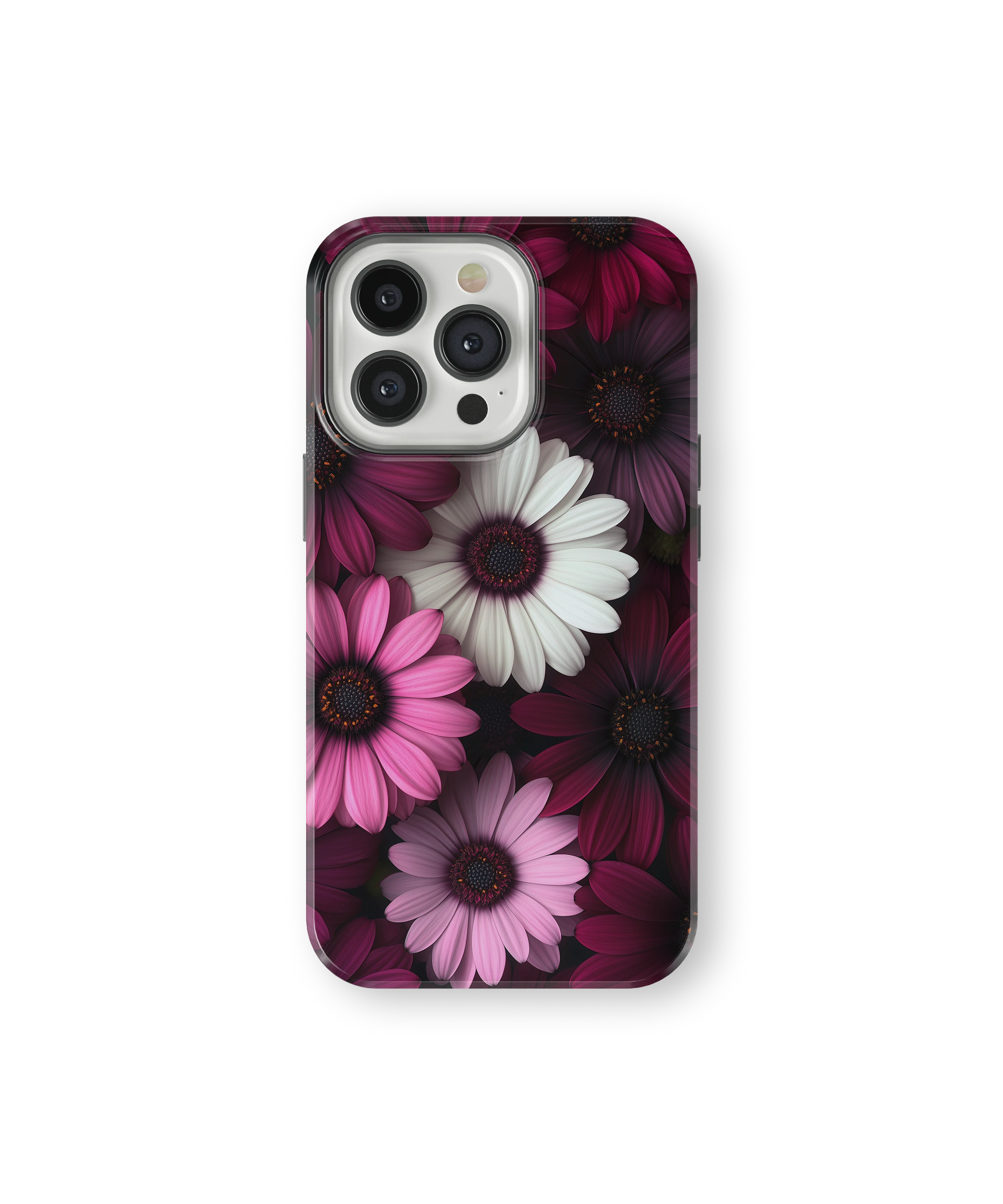 Coque iPhone – Fleurs Élégantes Roses & Blanches