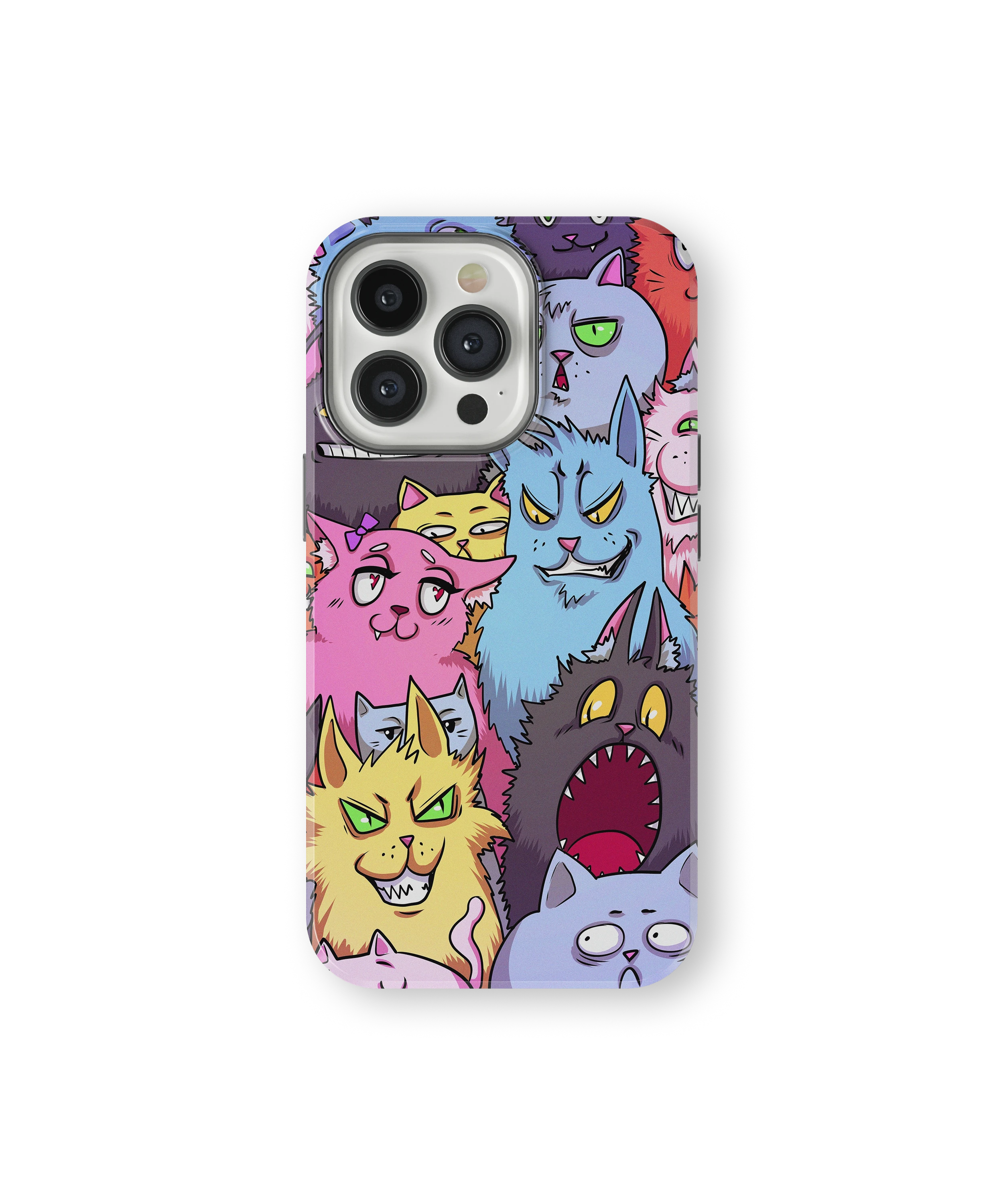 Coque iPhone – Design Chats Cartoon Colorés