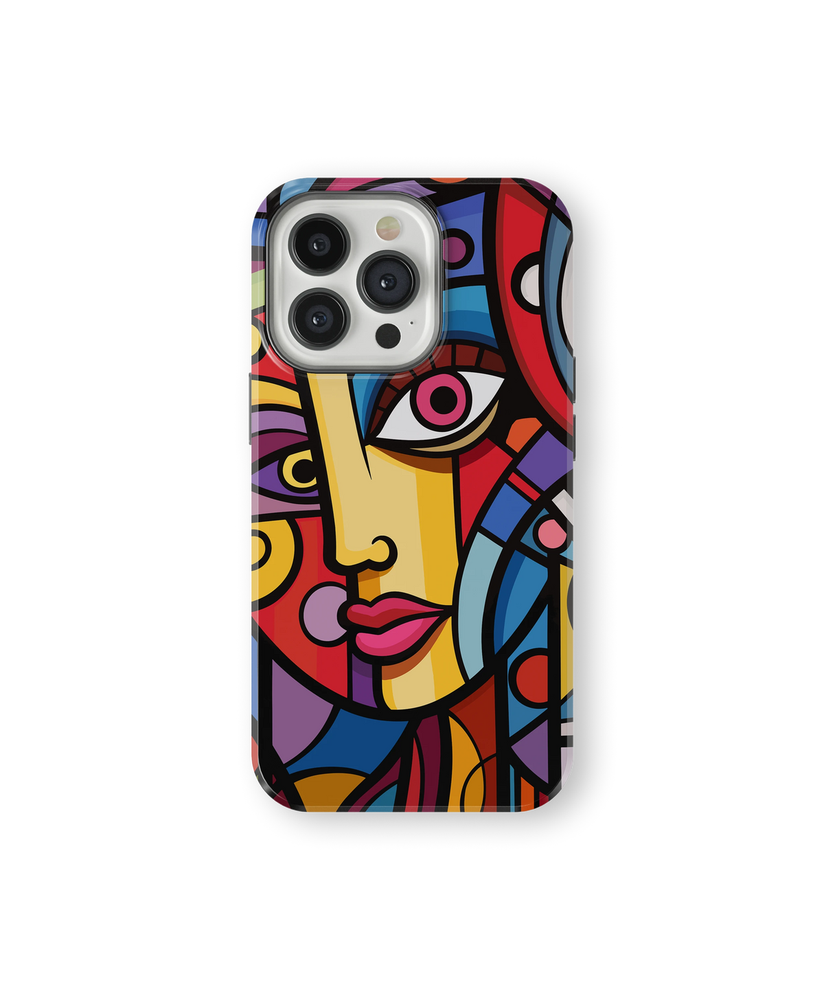 Coque iPhone – Design Visage Abstrait Coloré