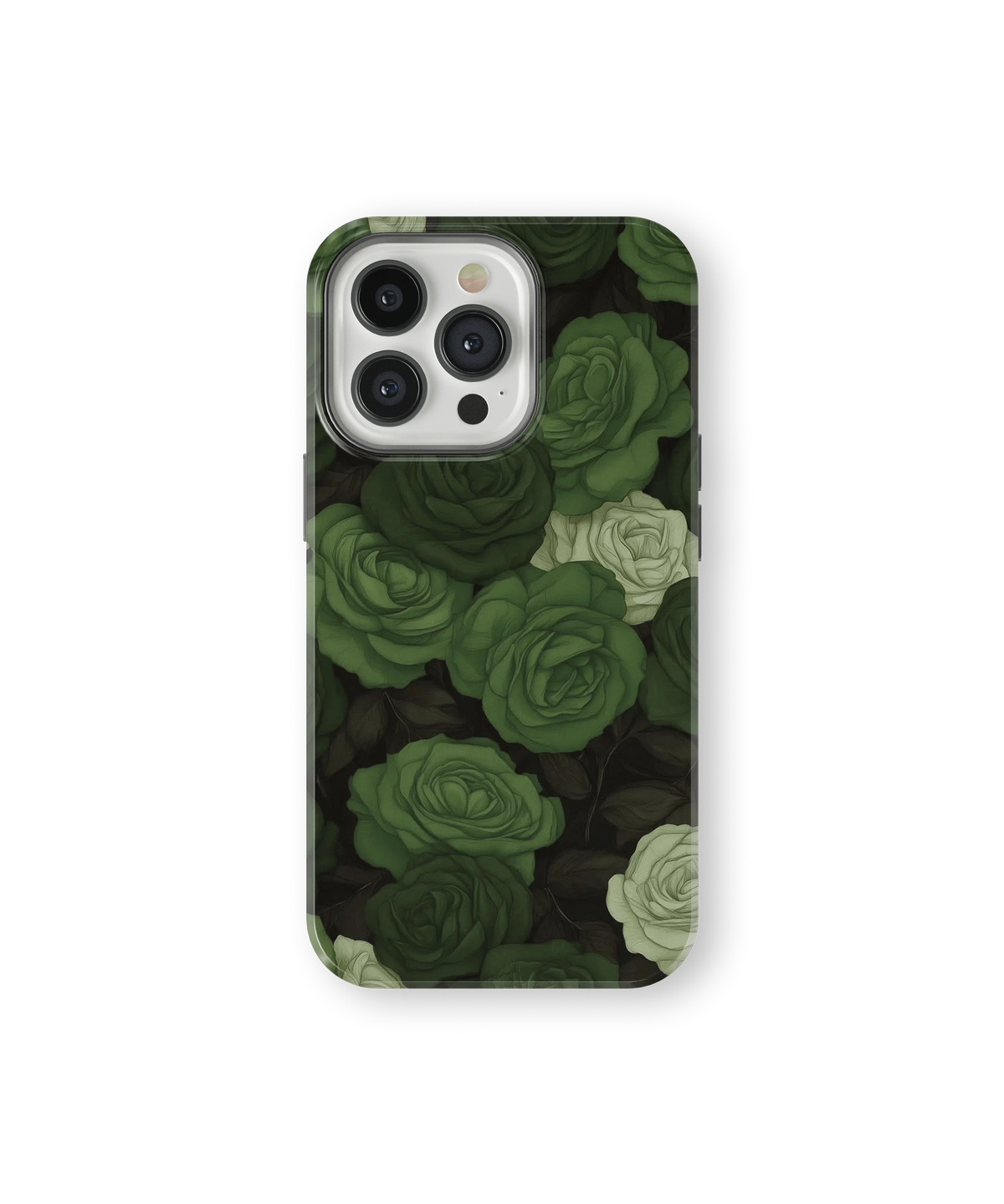 Coque iPhone – Design Roses Vertes