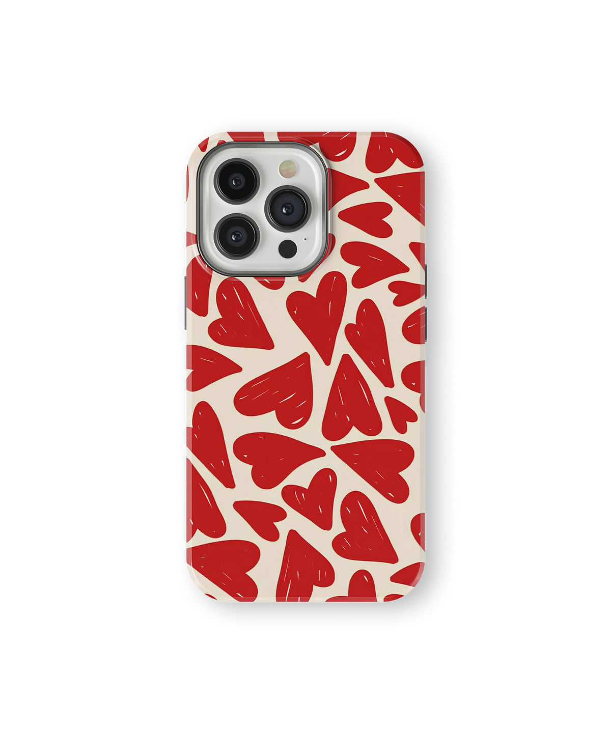 Coque iPhone – Design Cœurs rouges