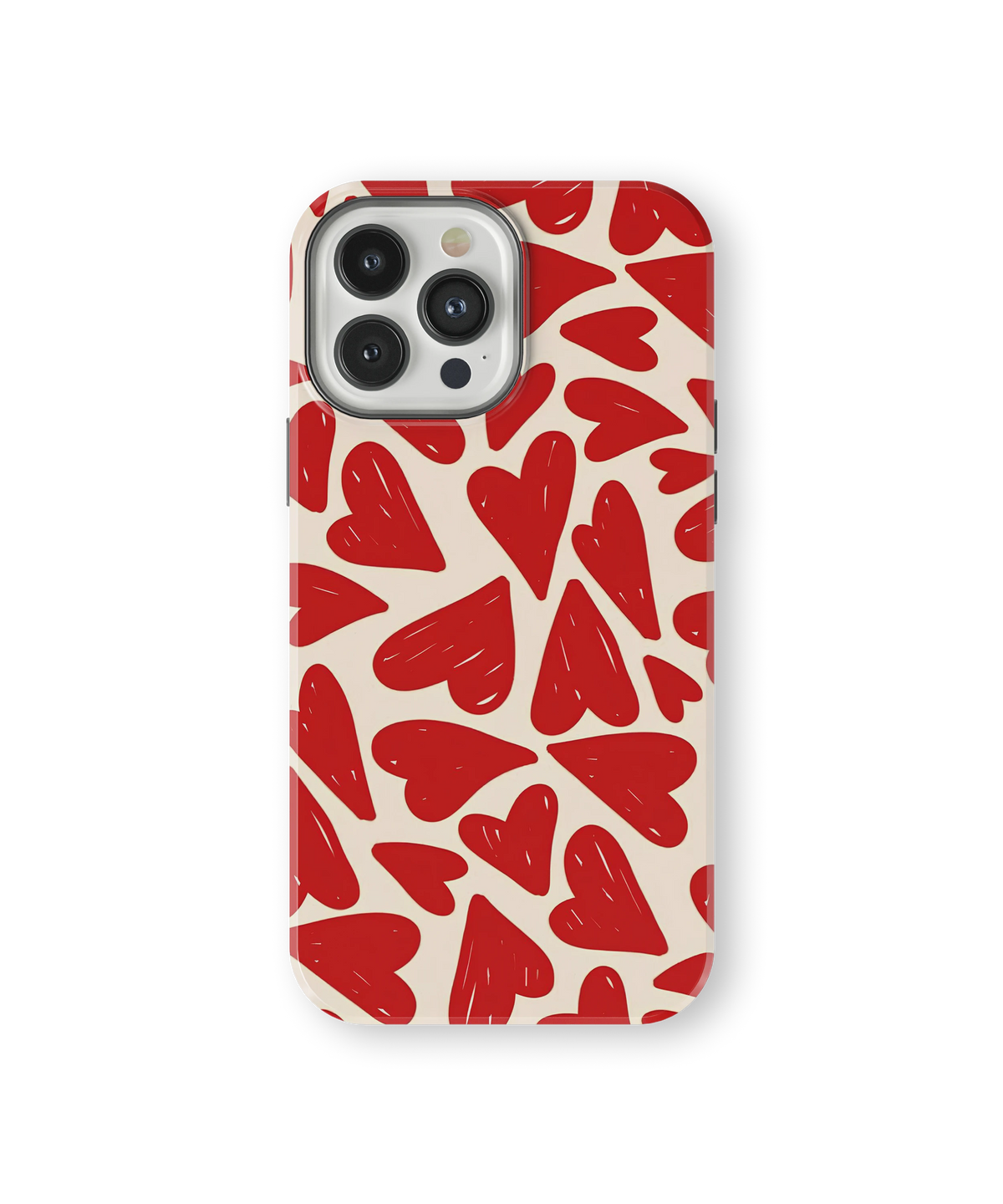 Coque iPhone – Design Cœurs rouges