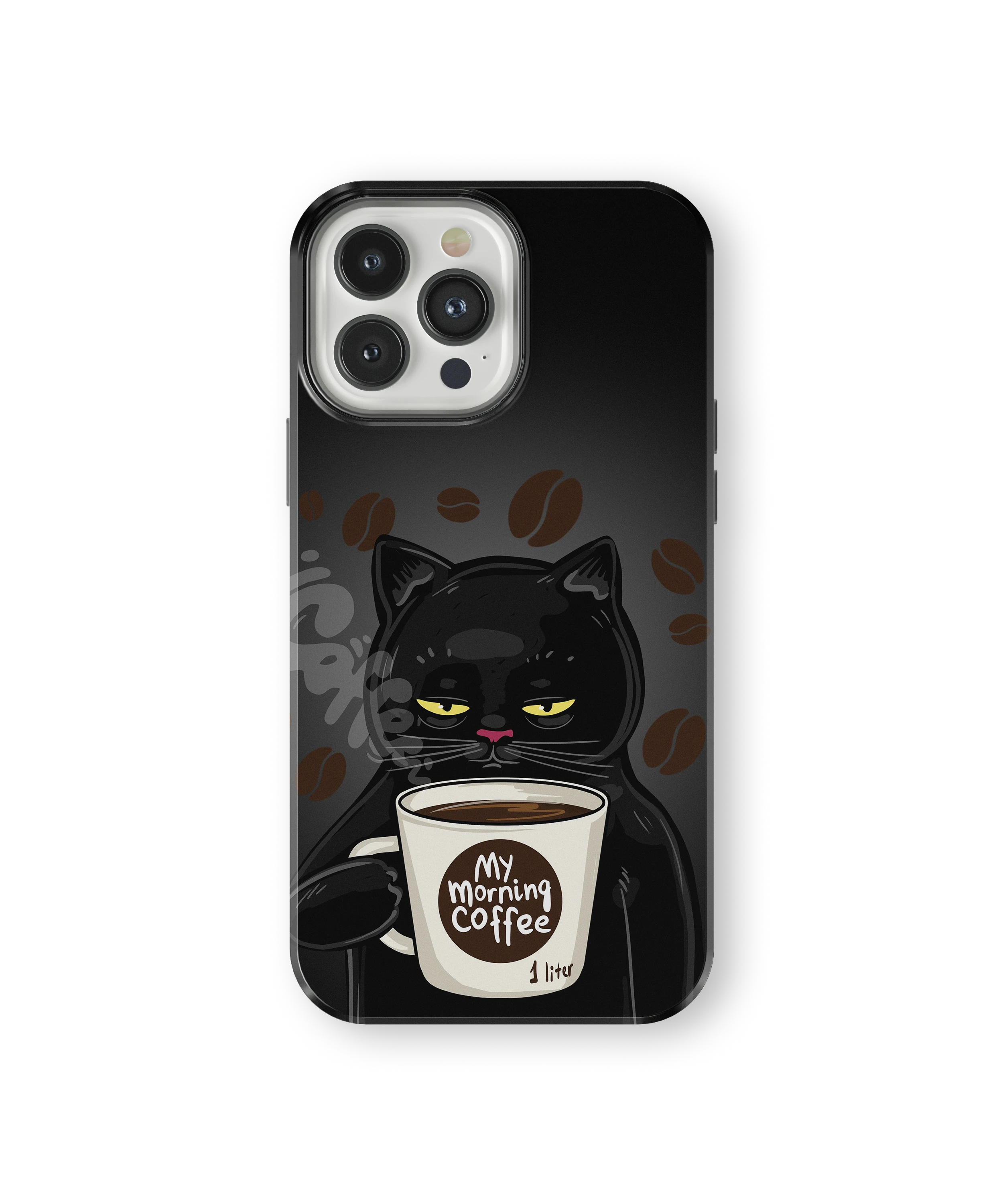 Coque iPhone Chat Café – Avant le café / Après le café