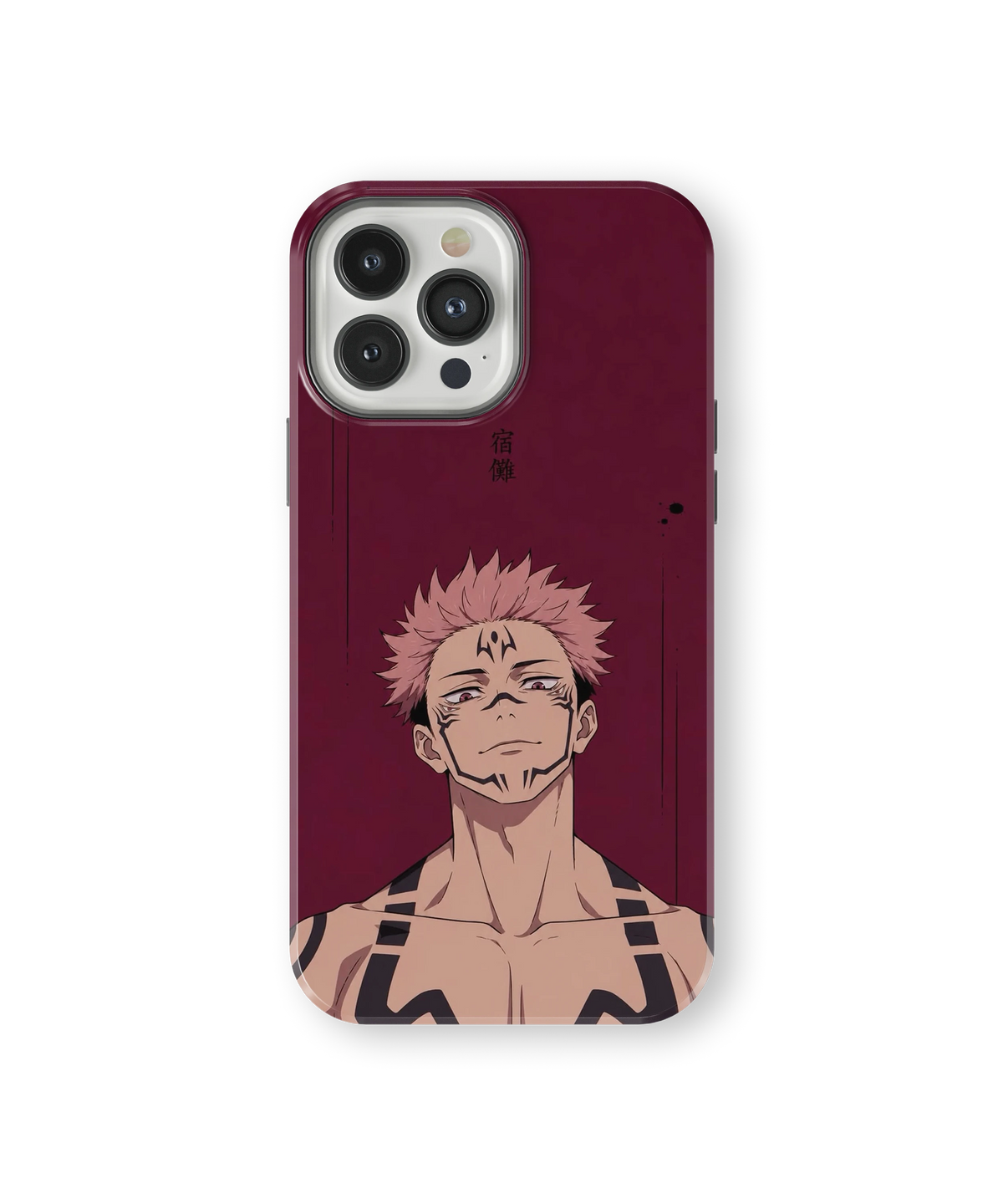 Coque iPhone Sukuna – Jujutsu Kaisen Dark Red