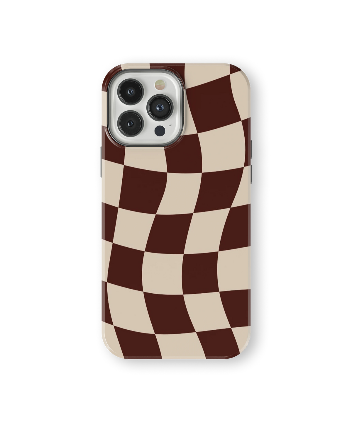 Coque iPhone – Design Damier Ondulé