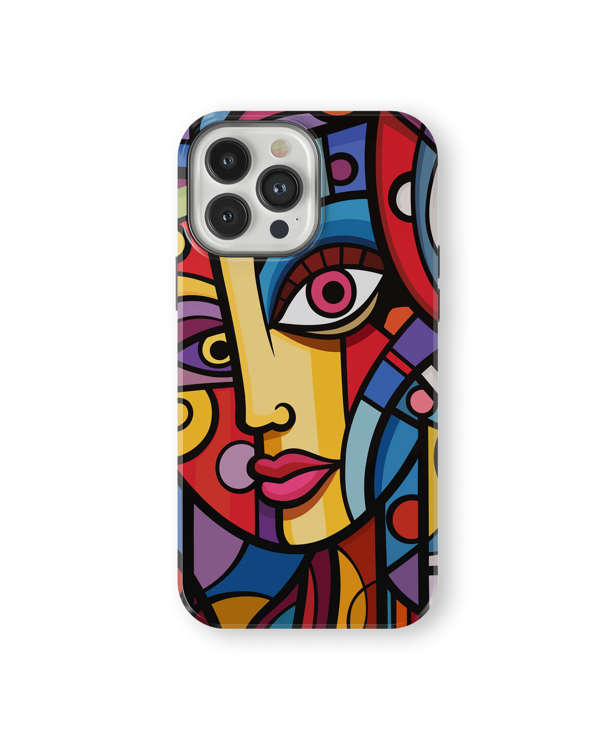 Coque iPhone – Design Visage Abstrait Coloré