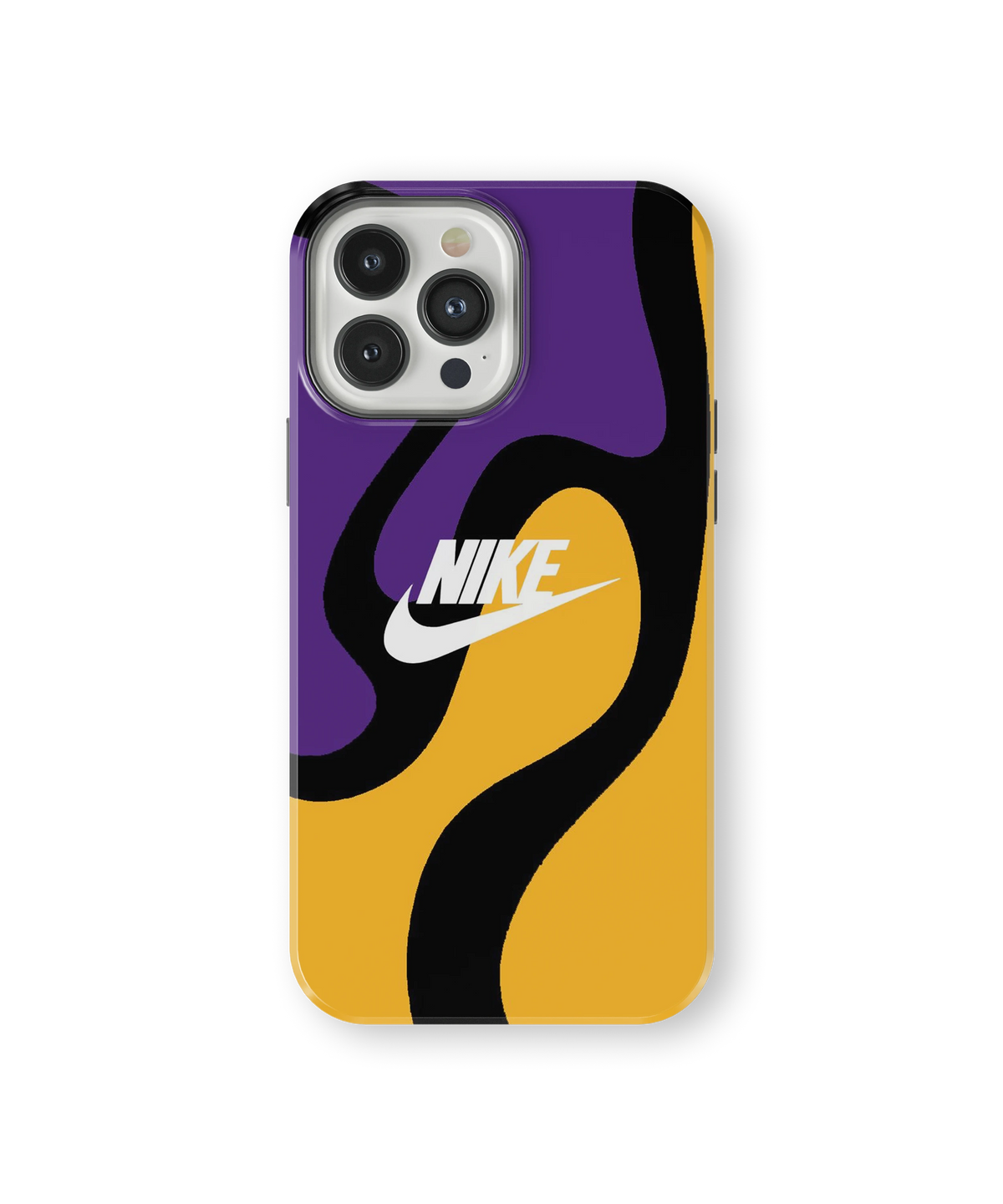 Coque iPhone Nike Abstract – Purple & Gold