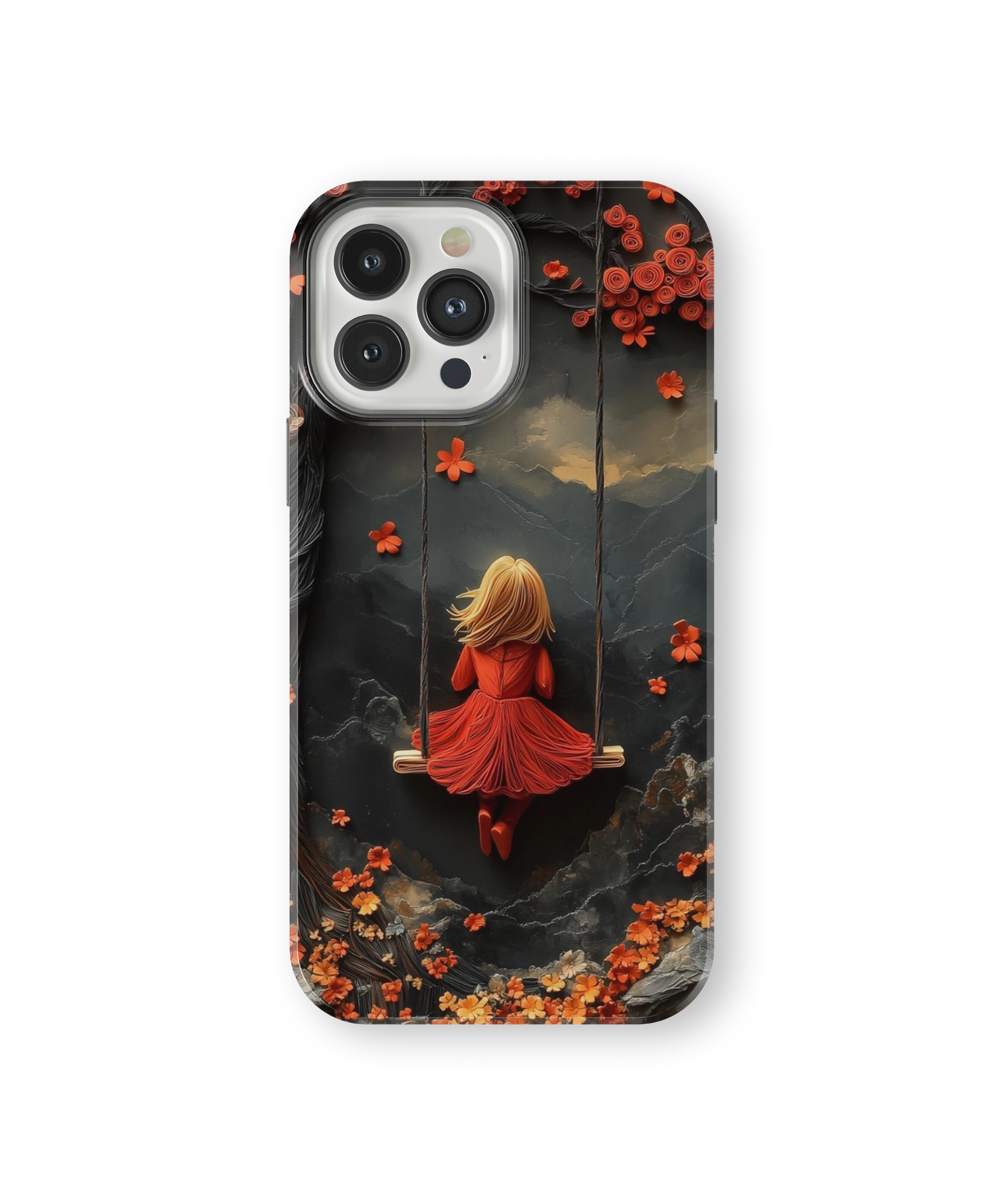 Coque iPhone – Design Fille sur Balançoire Poétique