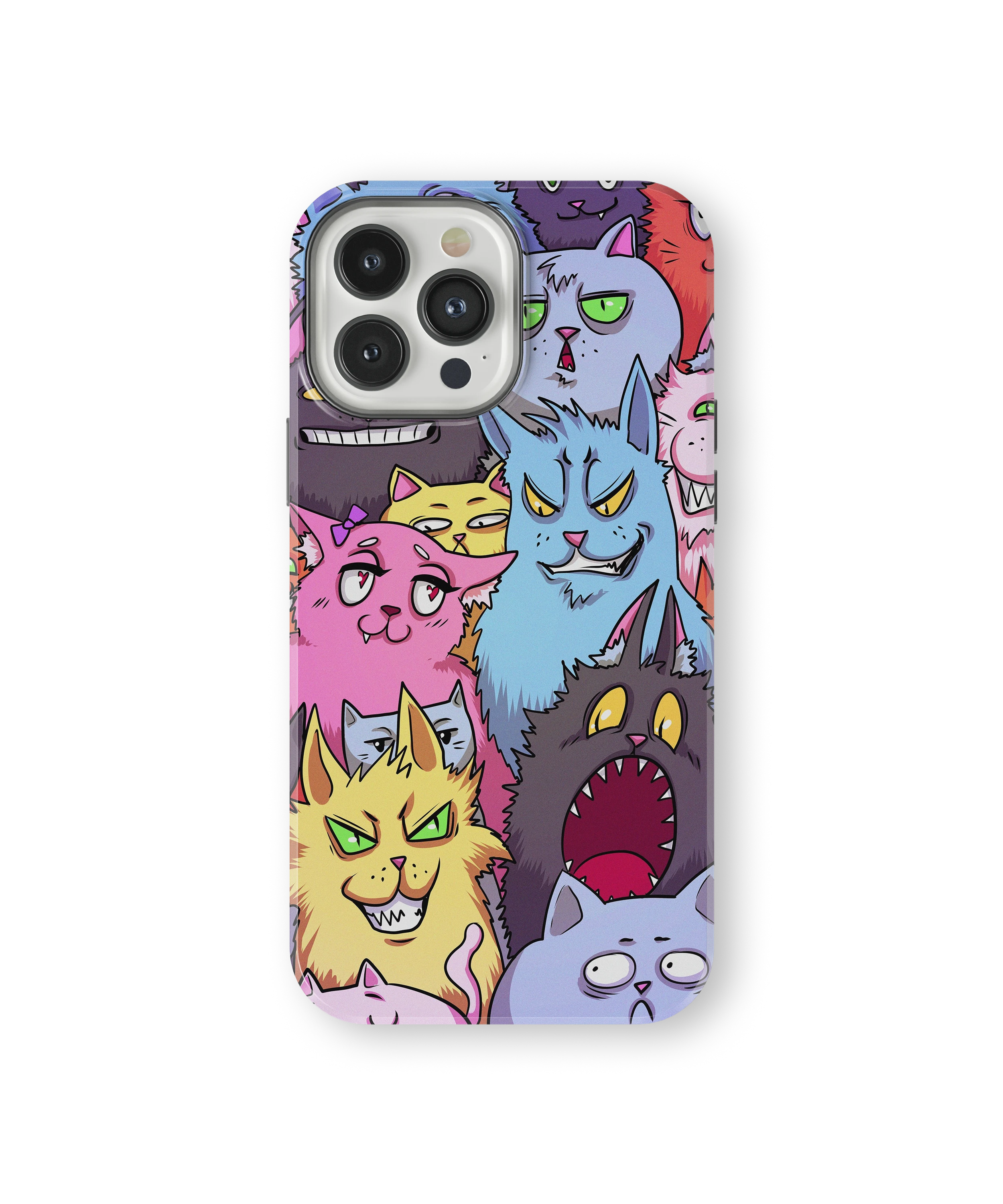 Coque iPhone – Design Chats Cartoon Colorés