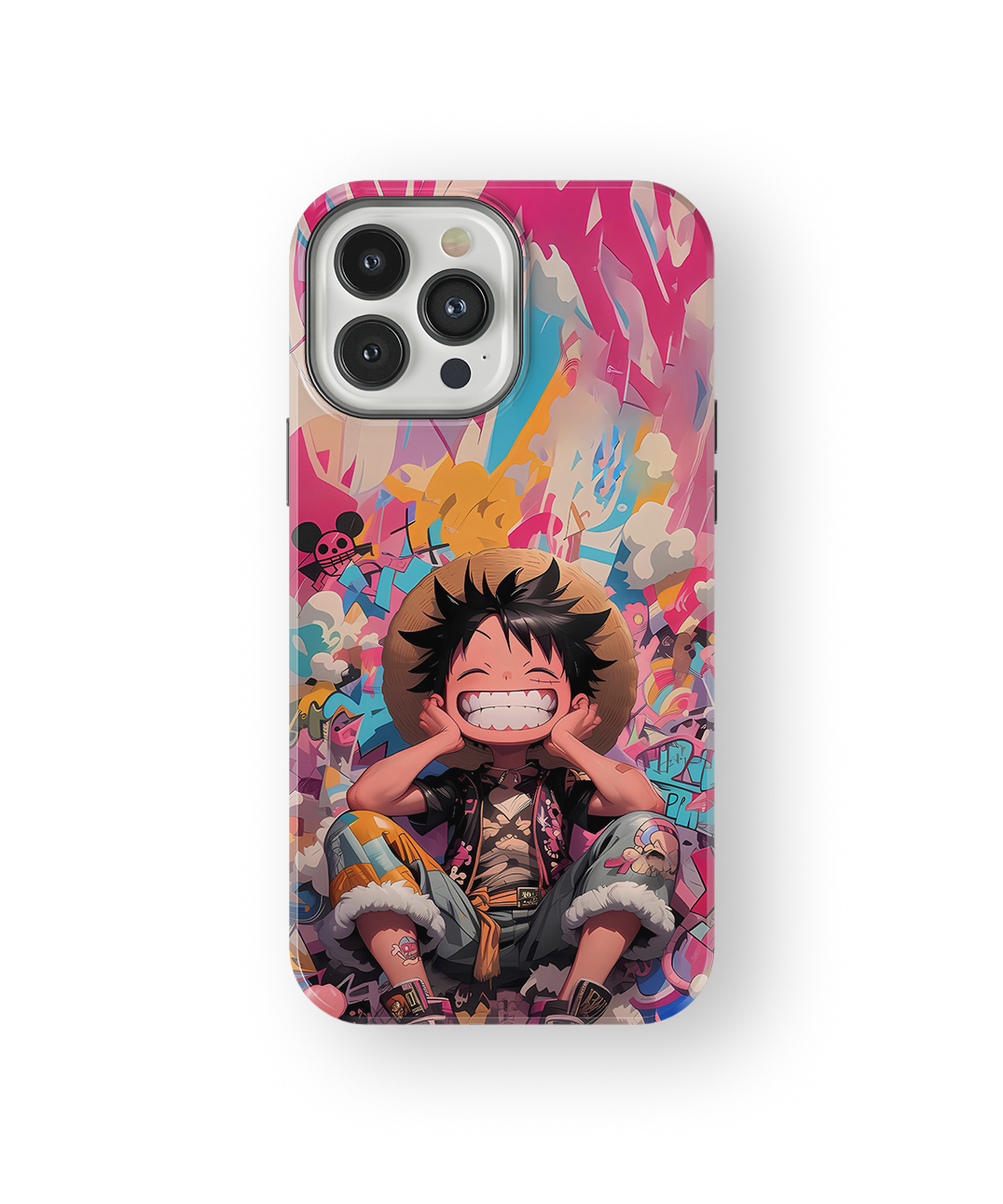 Coque iPhone Anime – Monkey D. Luffy Smile Coloré