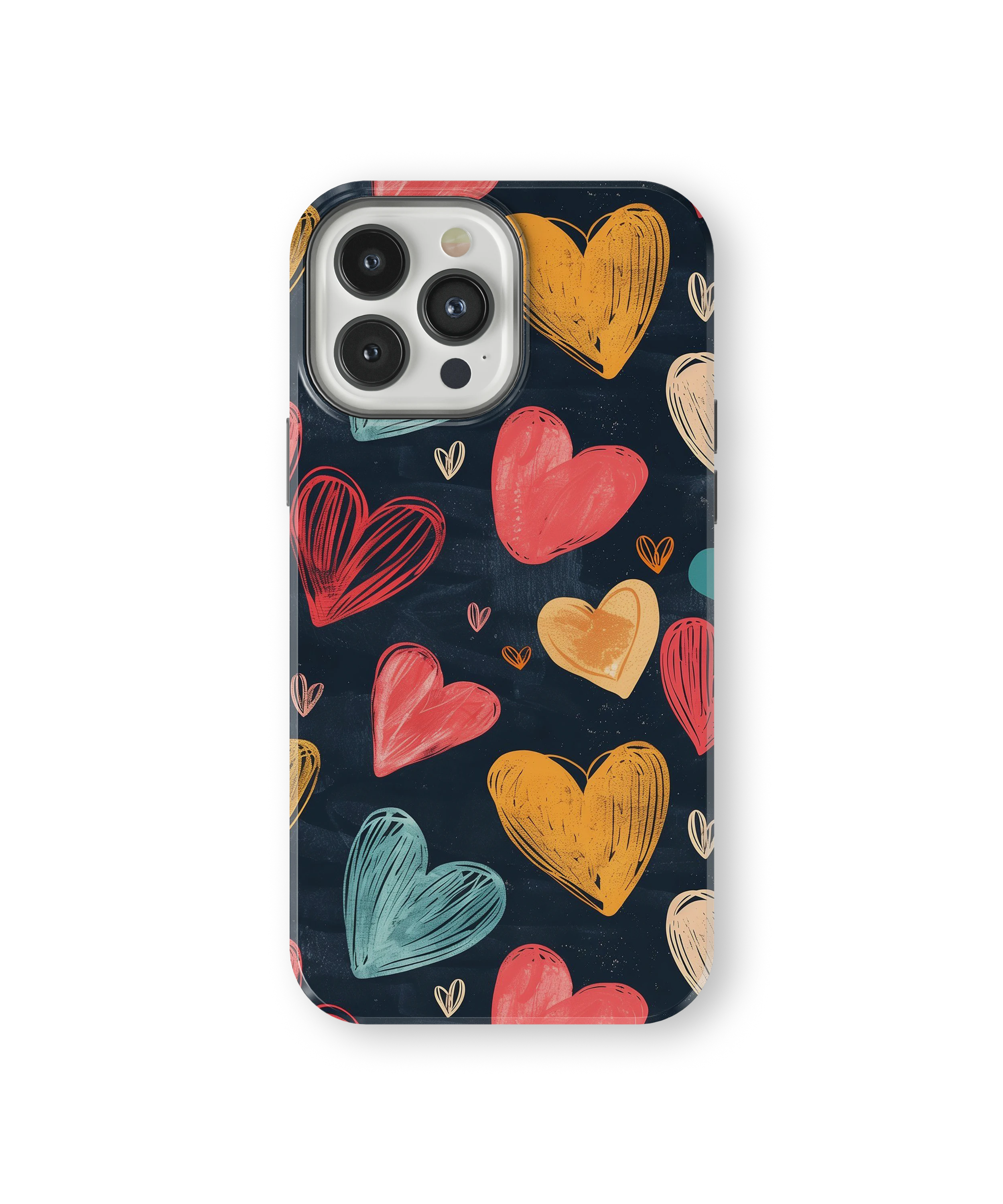 Coque iPhone – Design Cœurs Colorés