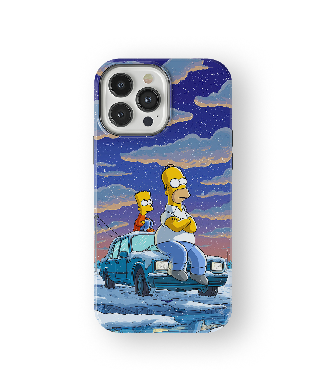 Coque iPhone – The Simpsons Design Nuit Hiver