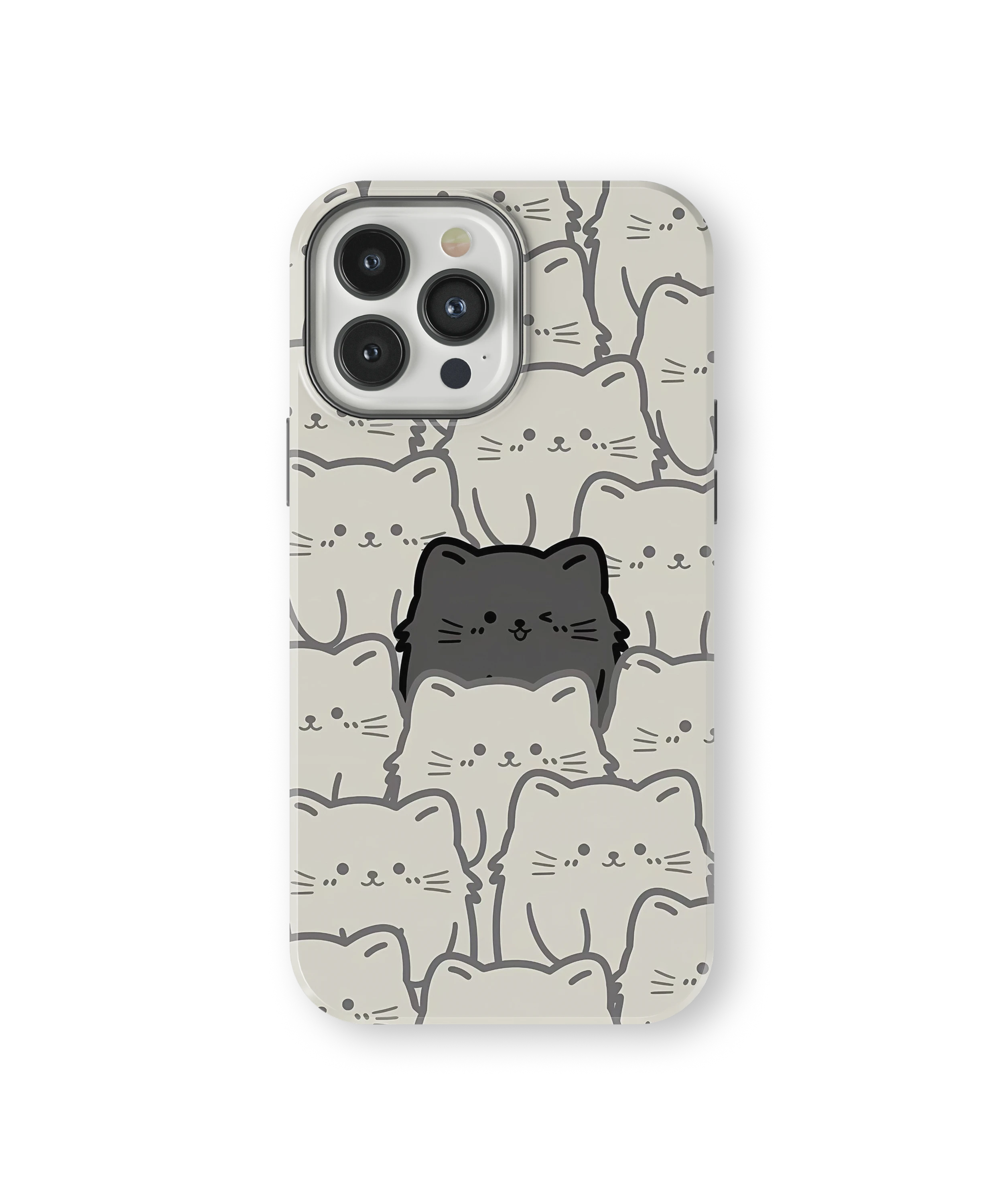 Coque iPhone – Chats Kawaii Minimalistes
