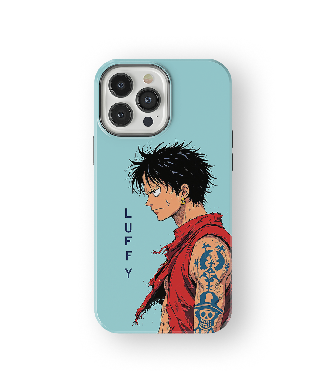 Coque iPhone Anime – Design Monkey D. Luffy Minimaliste