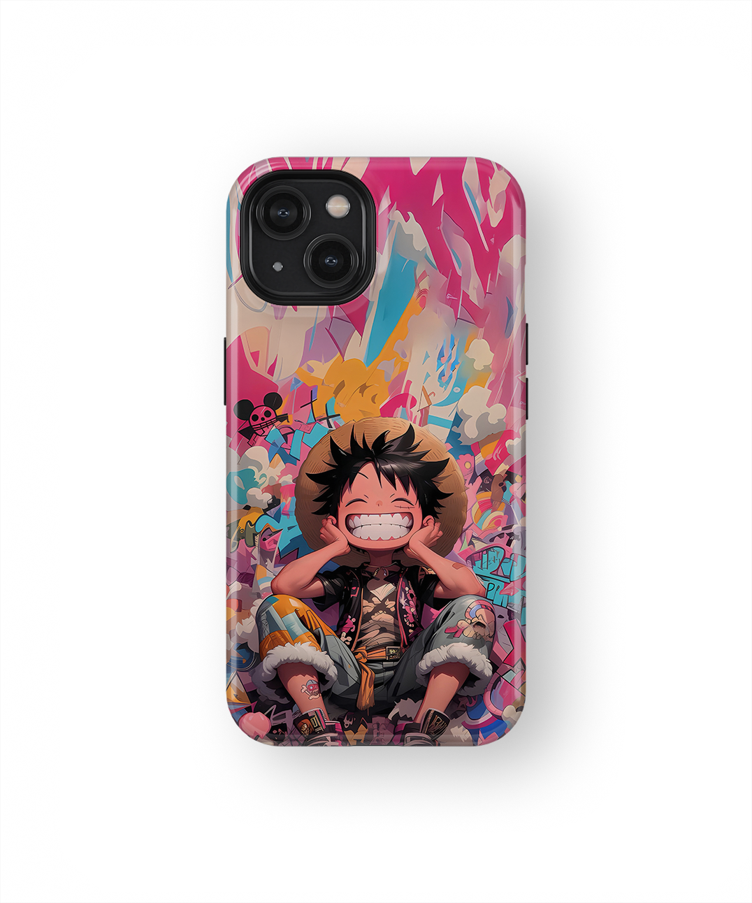Coque iPhone Anime – Monkey D. Luffy Smile Coloré