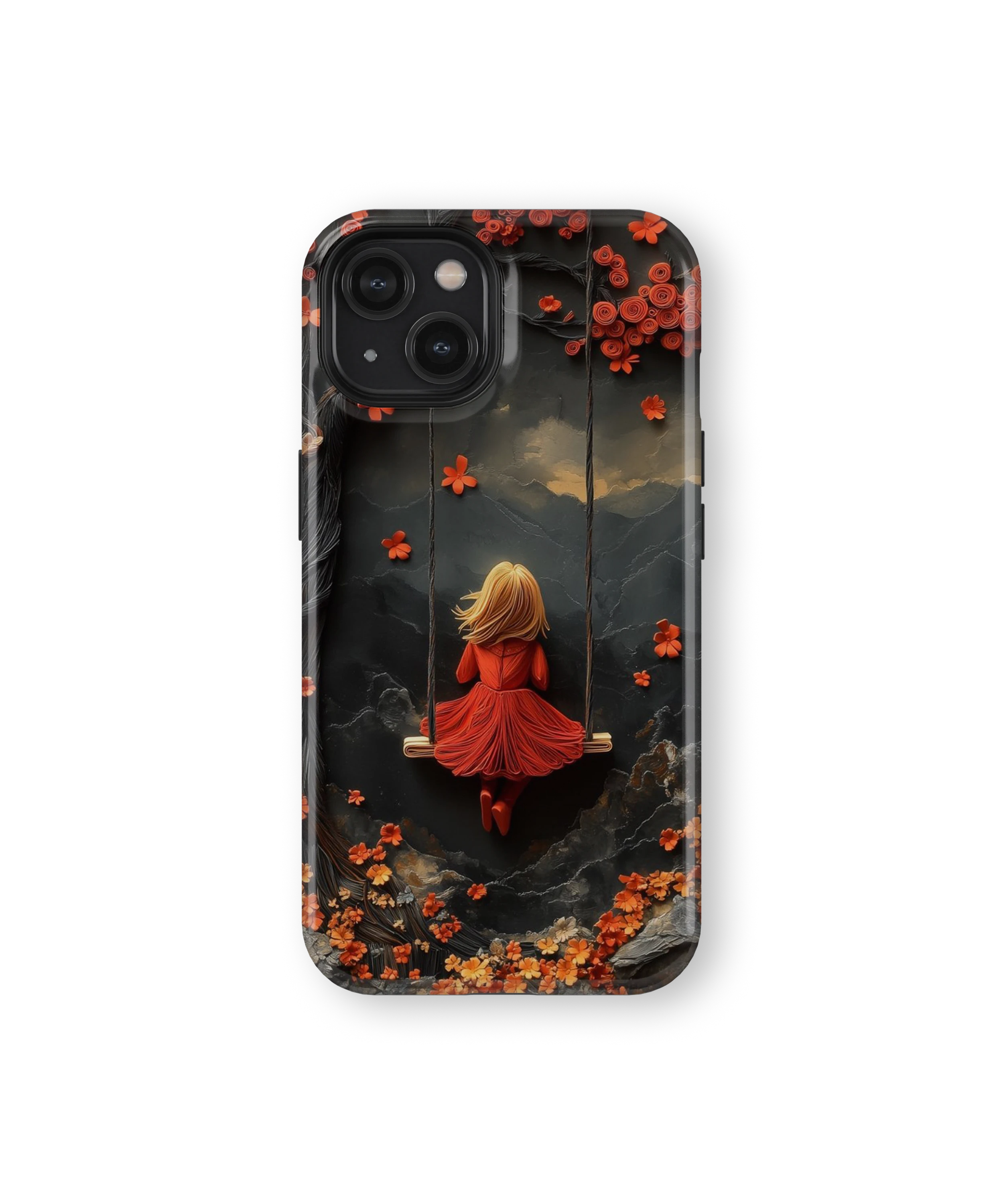 Coque iPhone – Design Fille sur Balançoire Poétique