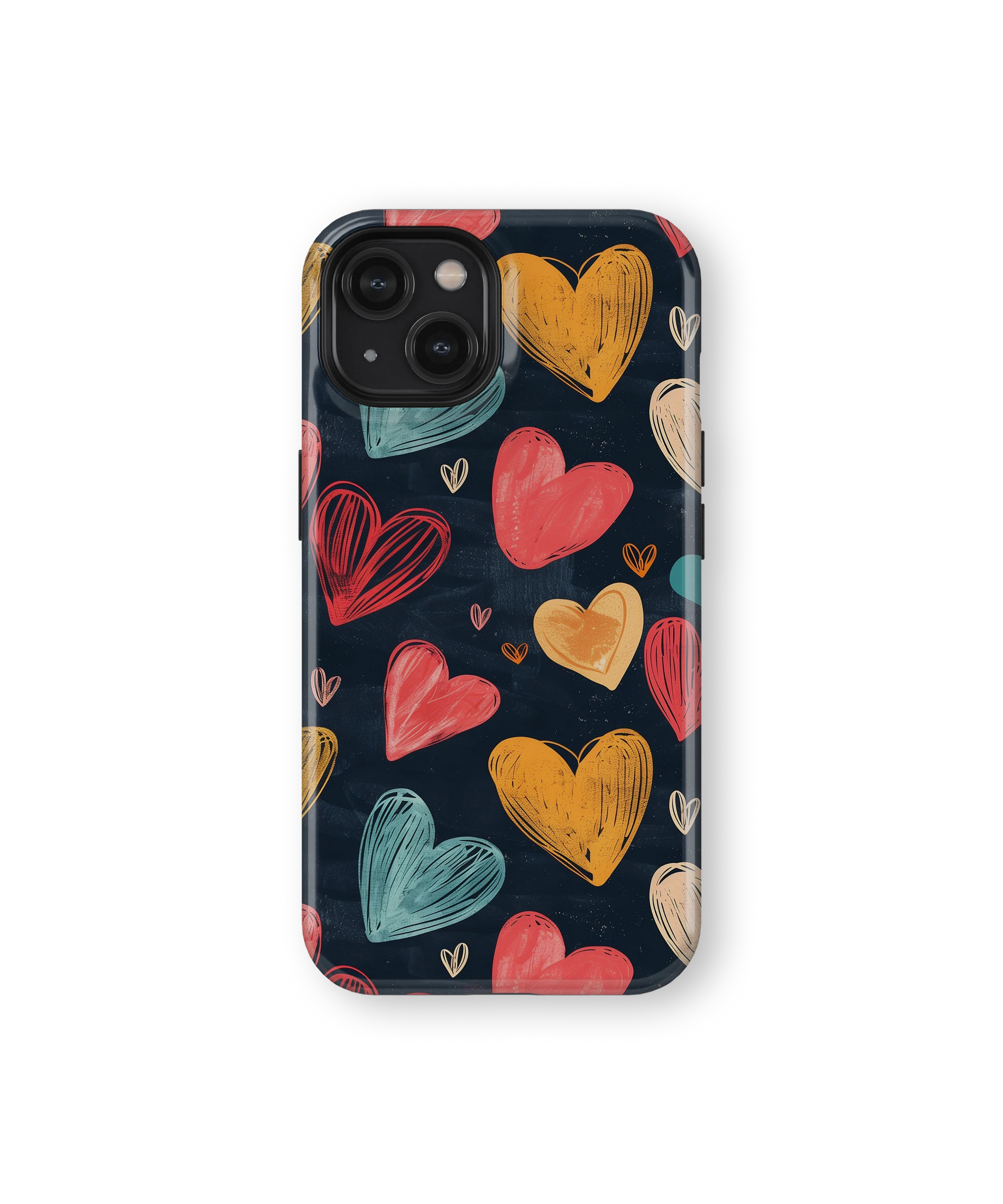 Coque iPhone – Design Cœurs Colorés