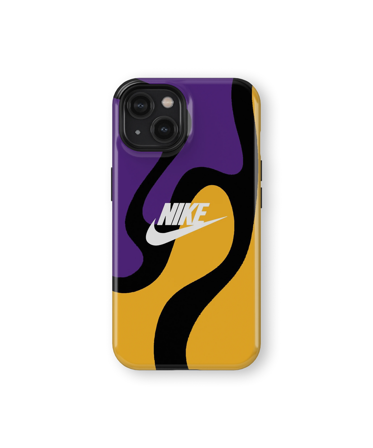 Coque iPhone Nike Abstract – Purple & Gold