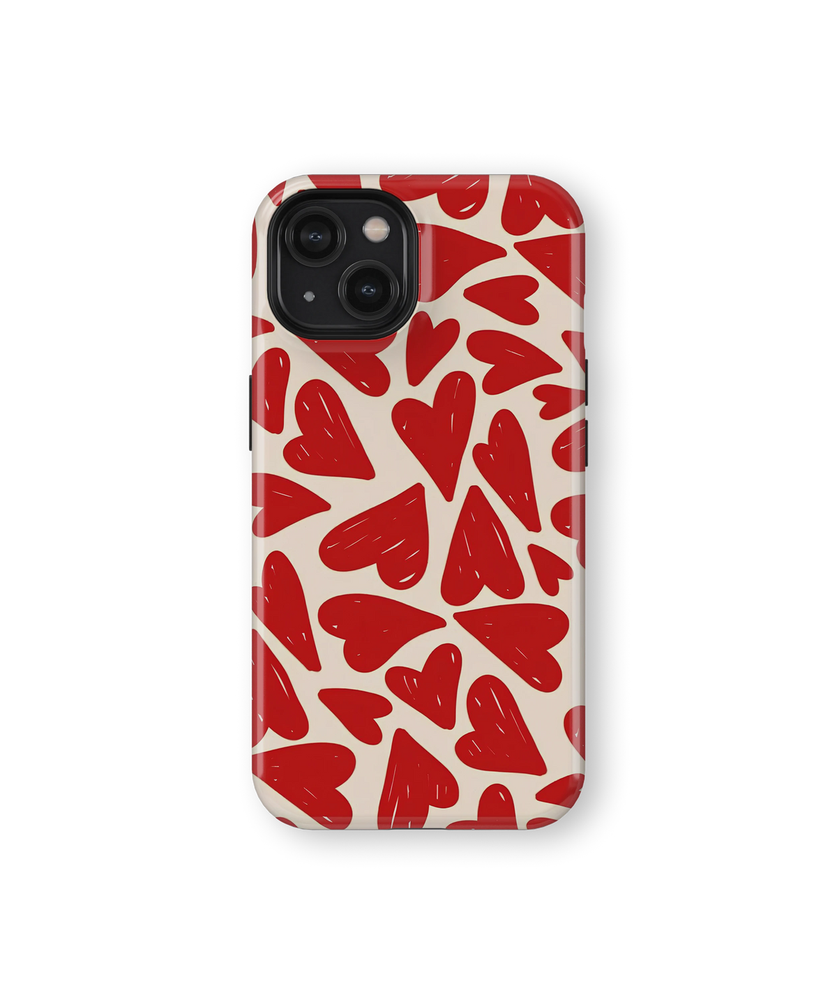 Coque iPhone – Design Cœurs rouges