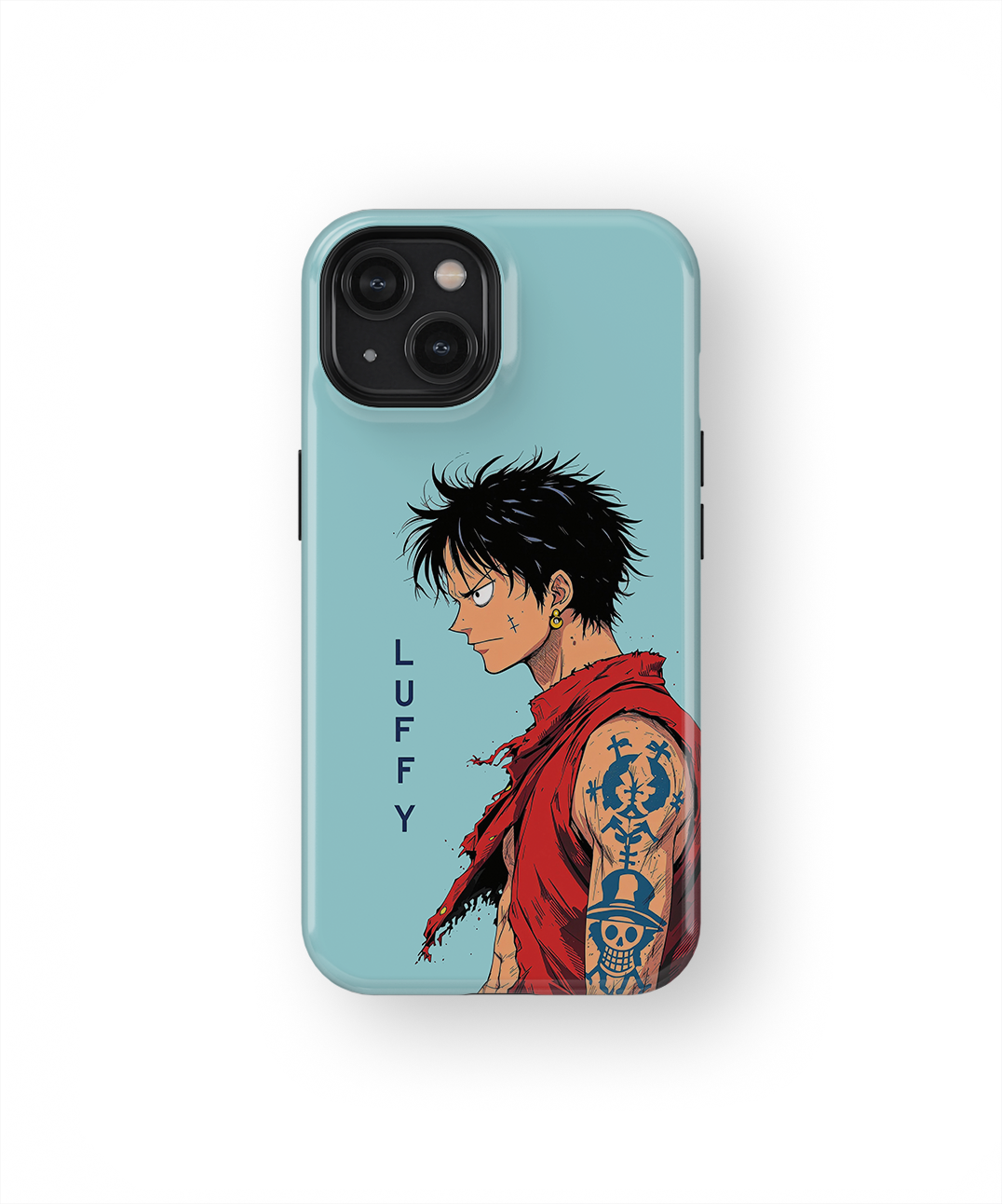 Coque iPhone Anime – Design Monkey D. Luffy Minimaliste