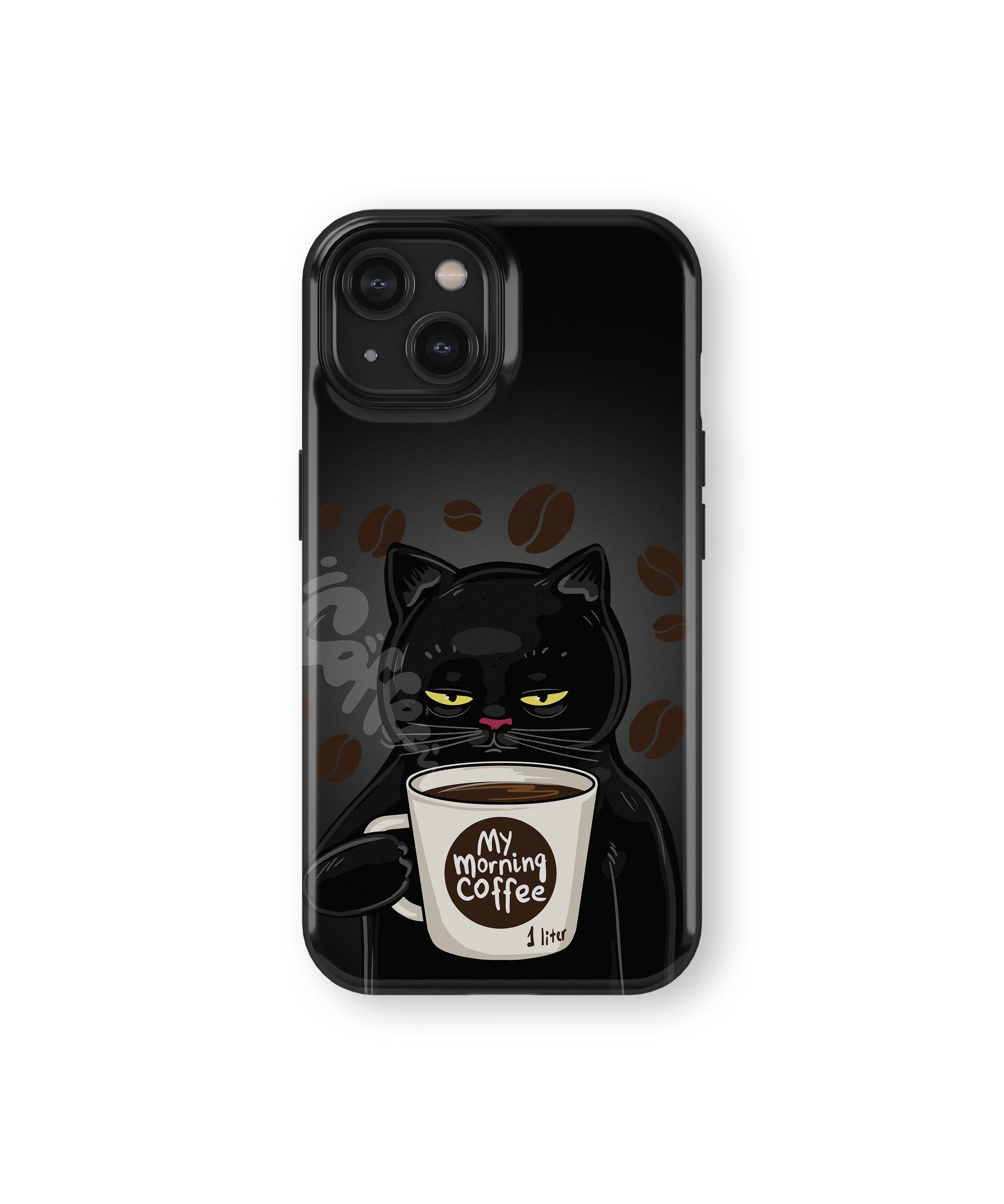 Coque iPhone Chat Café – Avant le café / Après le café
