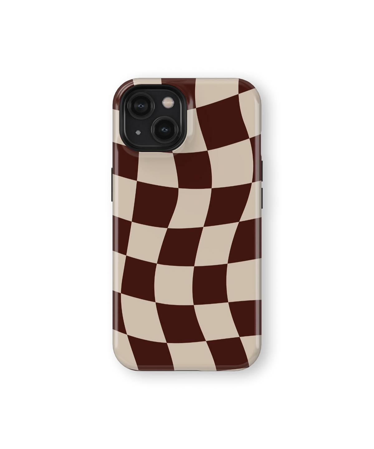 Coque iPhone – Design Damier Ondulé