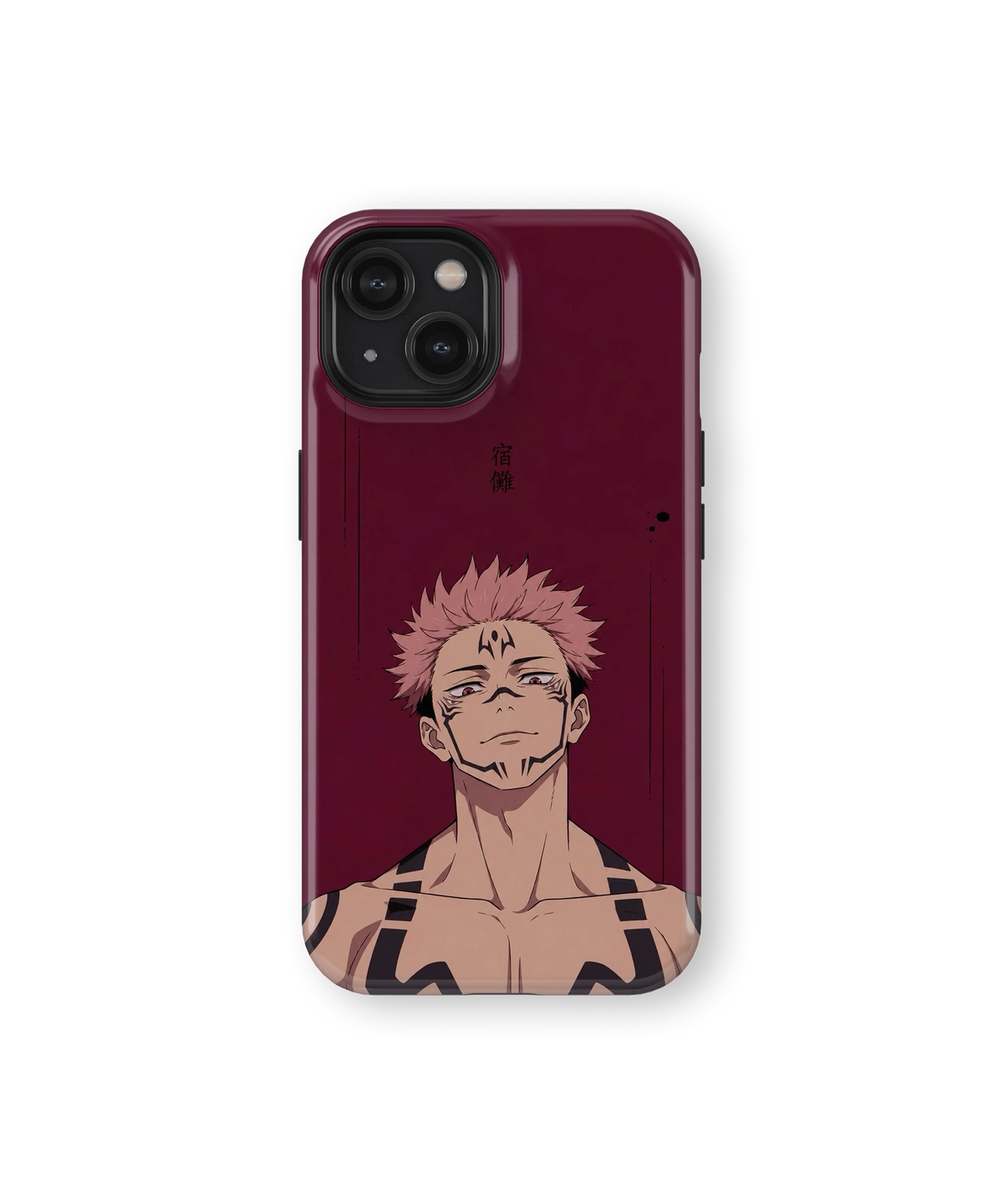 Coque iPhone Sukuna – Jujutsu Kaisen Dark Red