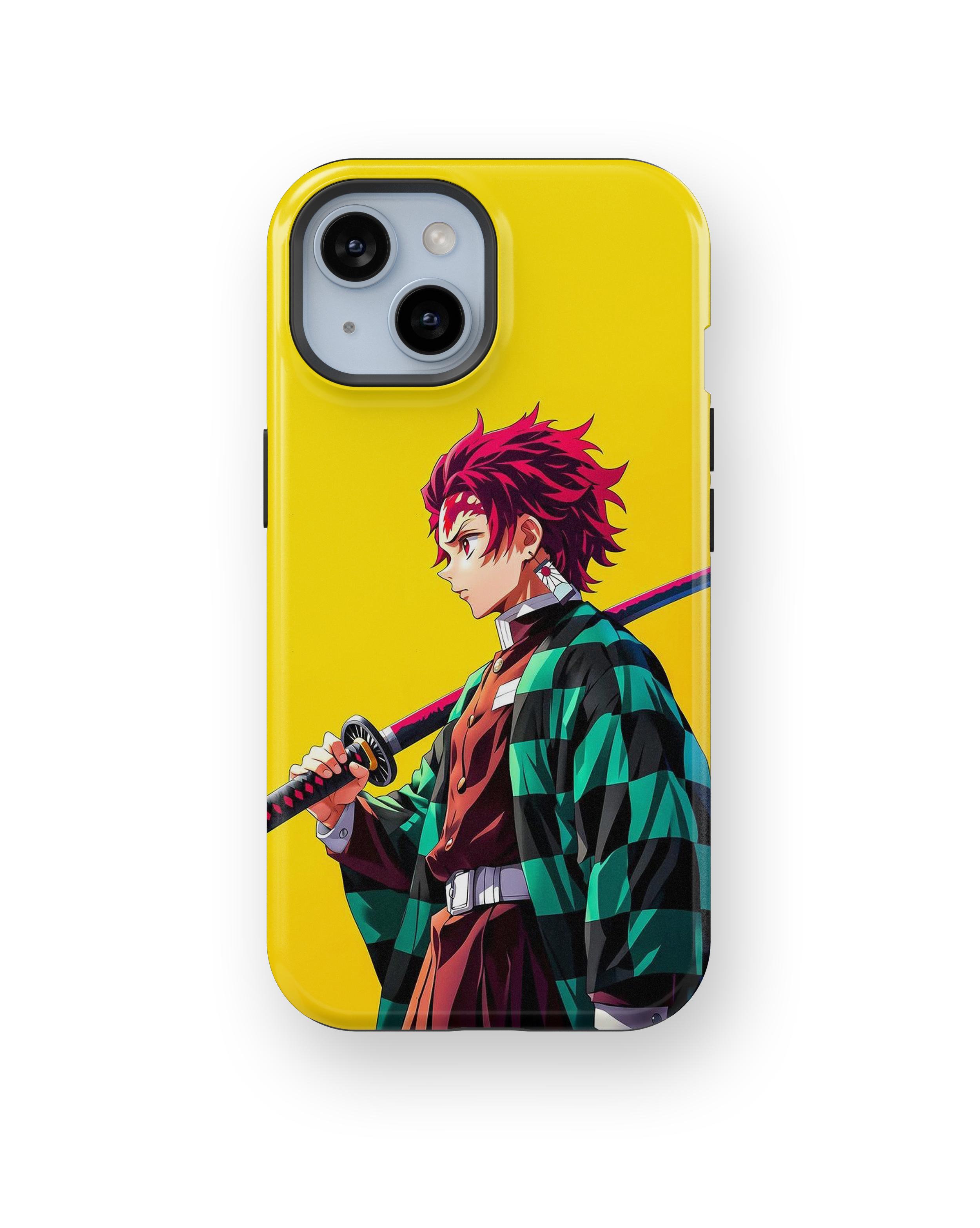 Coque iPhone Tanjiro Kamado – Design Katana & Kimono Vert | Demon Slayer