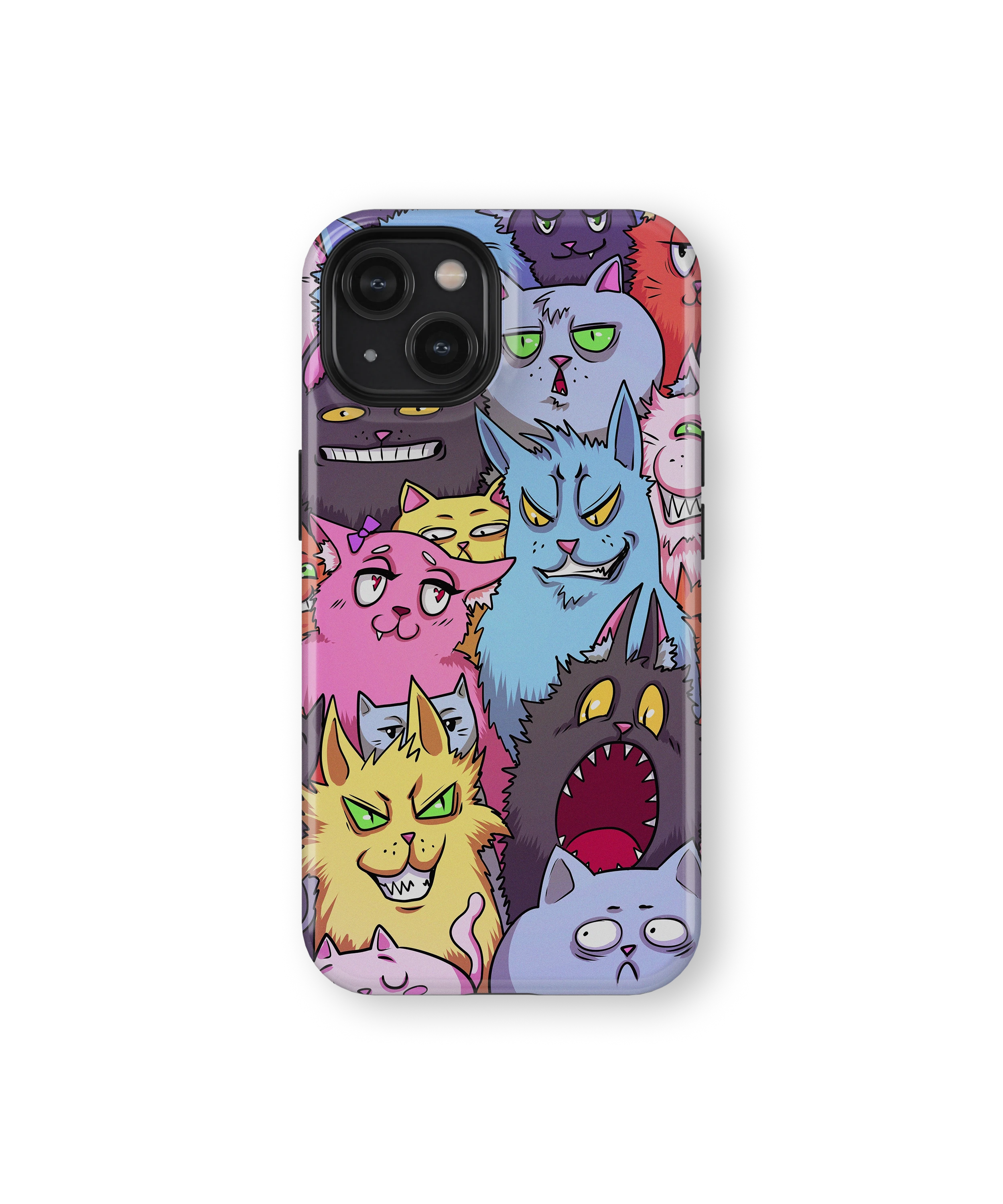 Coque iPhone – Design Chats Cartoon Colorés