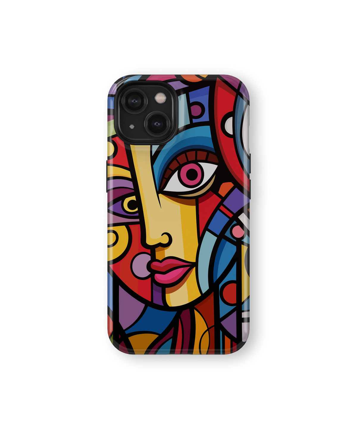 Coque iPhone – Design Visage Abstrait Coloré