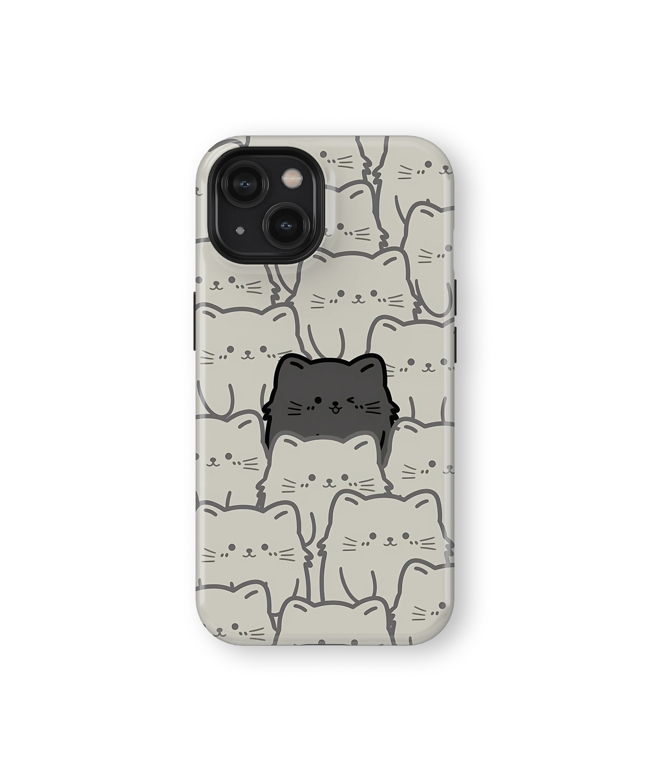 Coque iPhone – Chats Kawaii Minimalistes