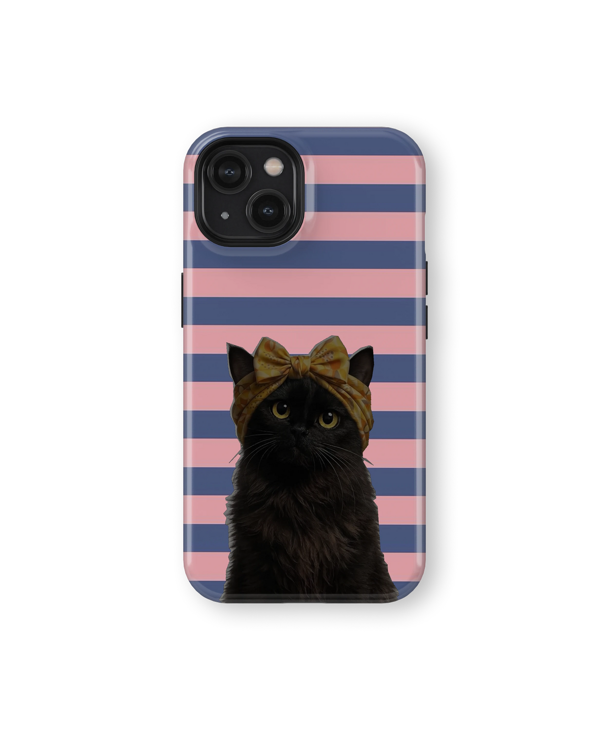Coque iPhone – Design Chat Noir Rayé