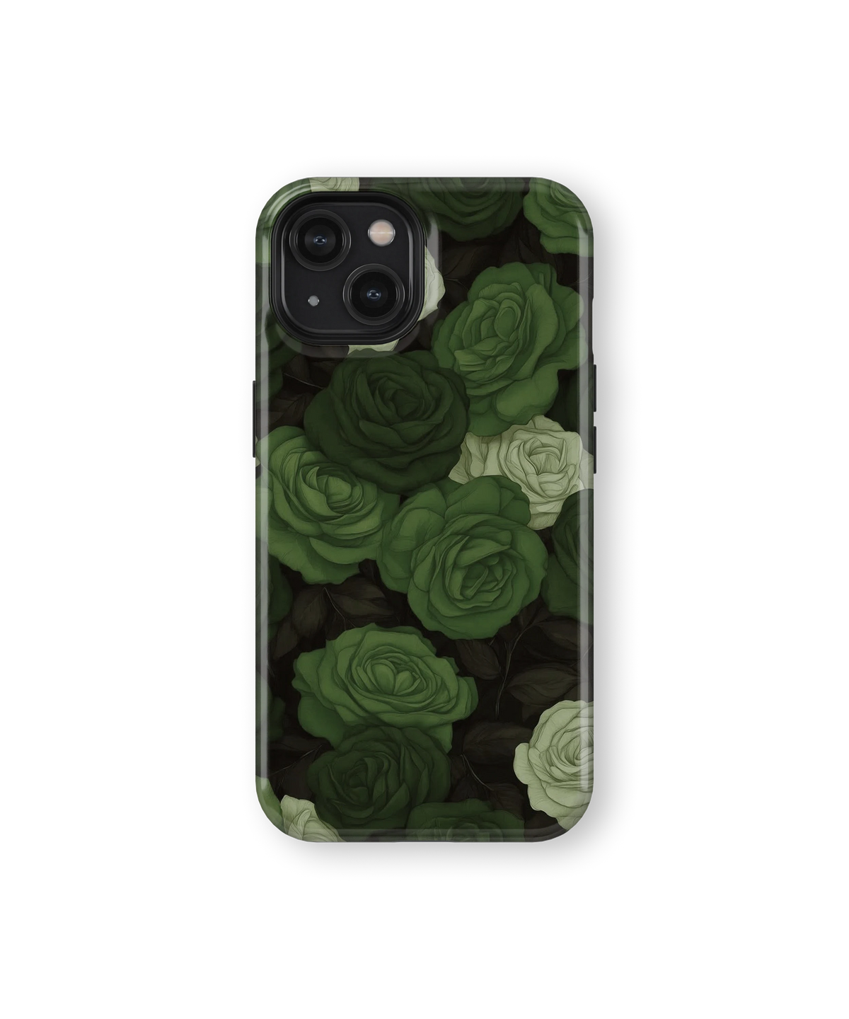 Coque iPhone – Design Roses Vertes
