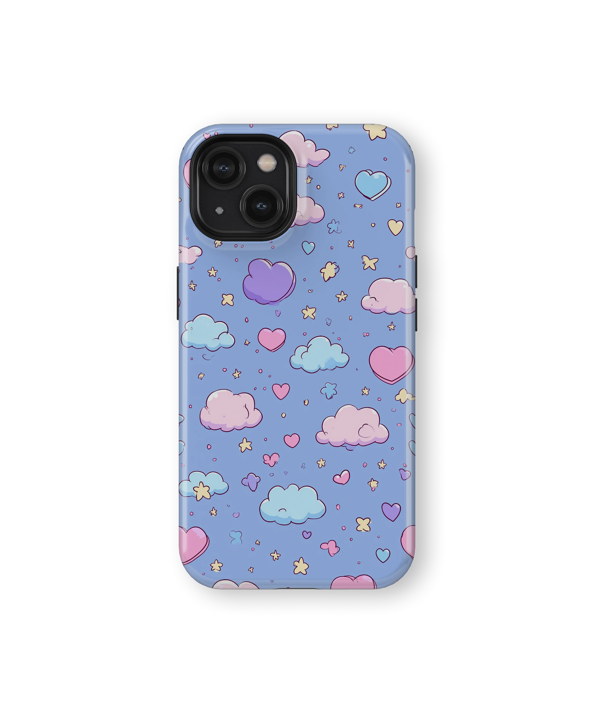 Coque iPhone – Design Nuage Cœur Pastel