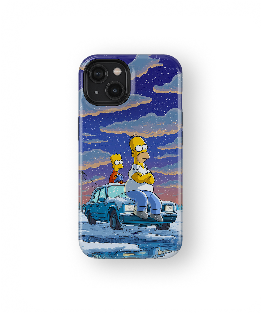 Coque iPhone – The Simpsons Design Nuit Hiver