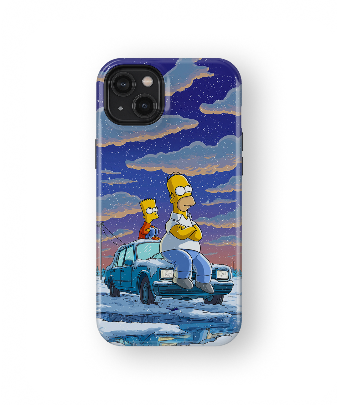 Coque iPhone – The Simpsons Design Nuit Hiver
