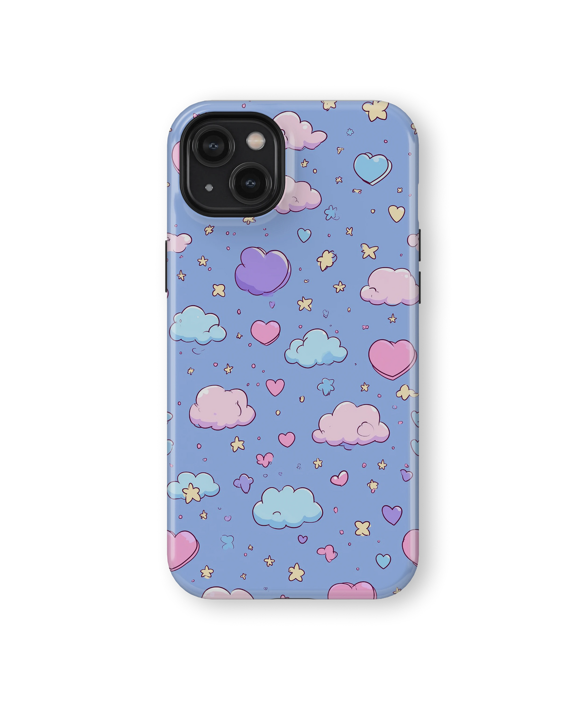 Coque iPhone – Design Nuage Cœur Pastel