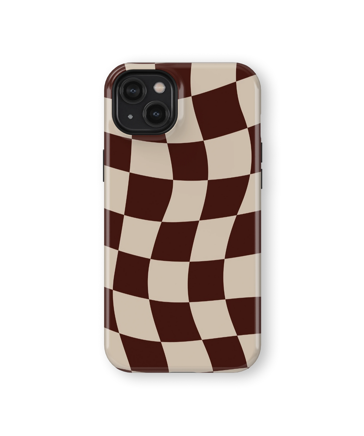 Coque iPhone – Design Damier Ondulé
