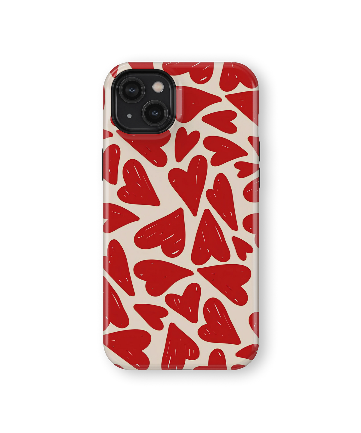 Coque iPhone – Design Cœurs rouges