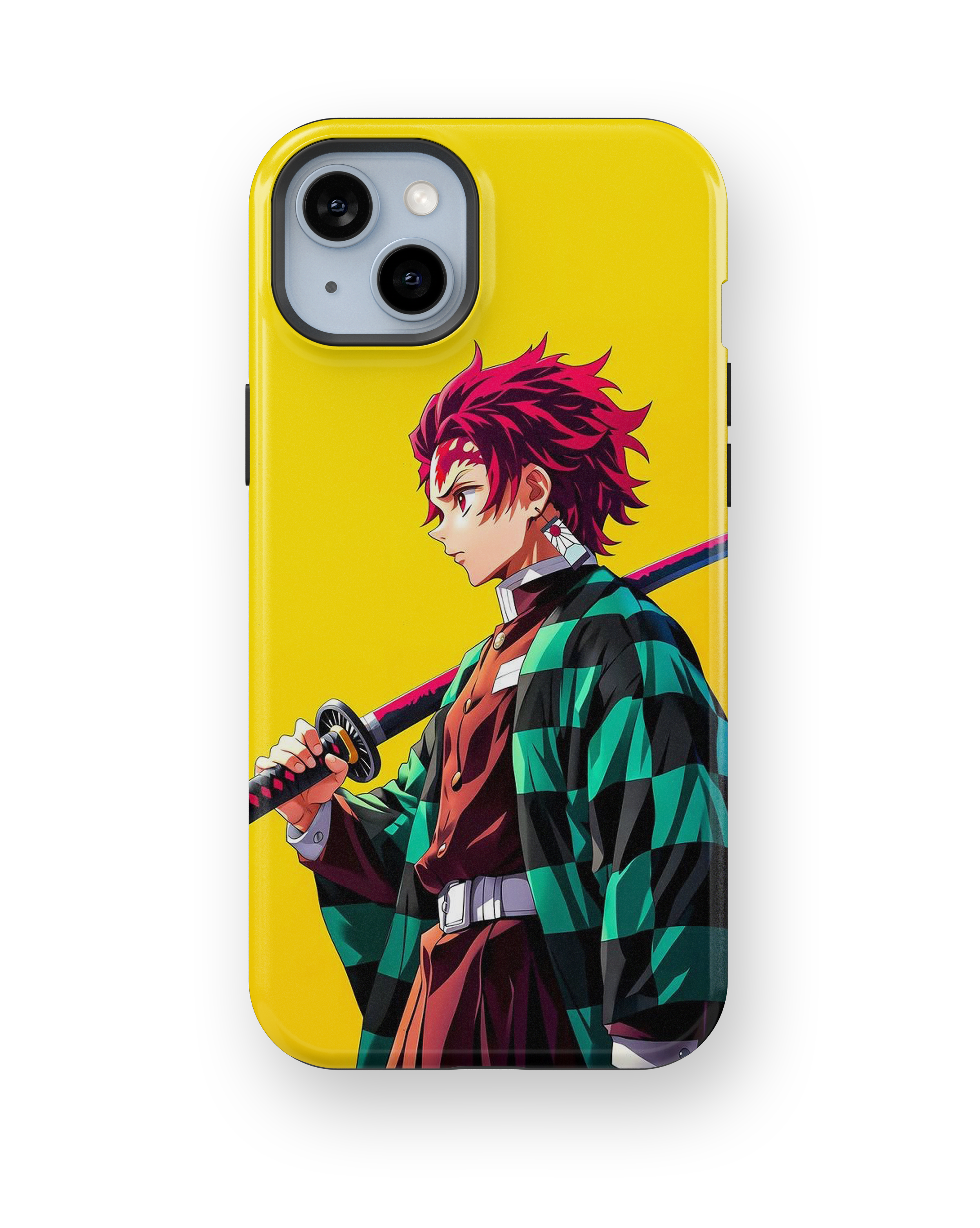 Coque iPhone Tanjiro Kamado – Design Katana & Kimono Vert | Demon Slayer